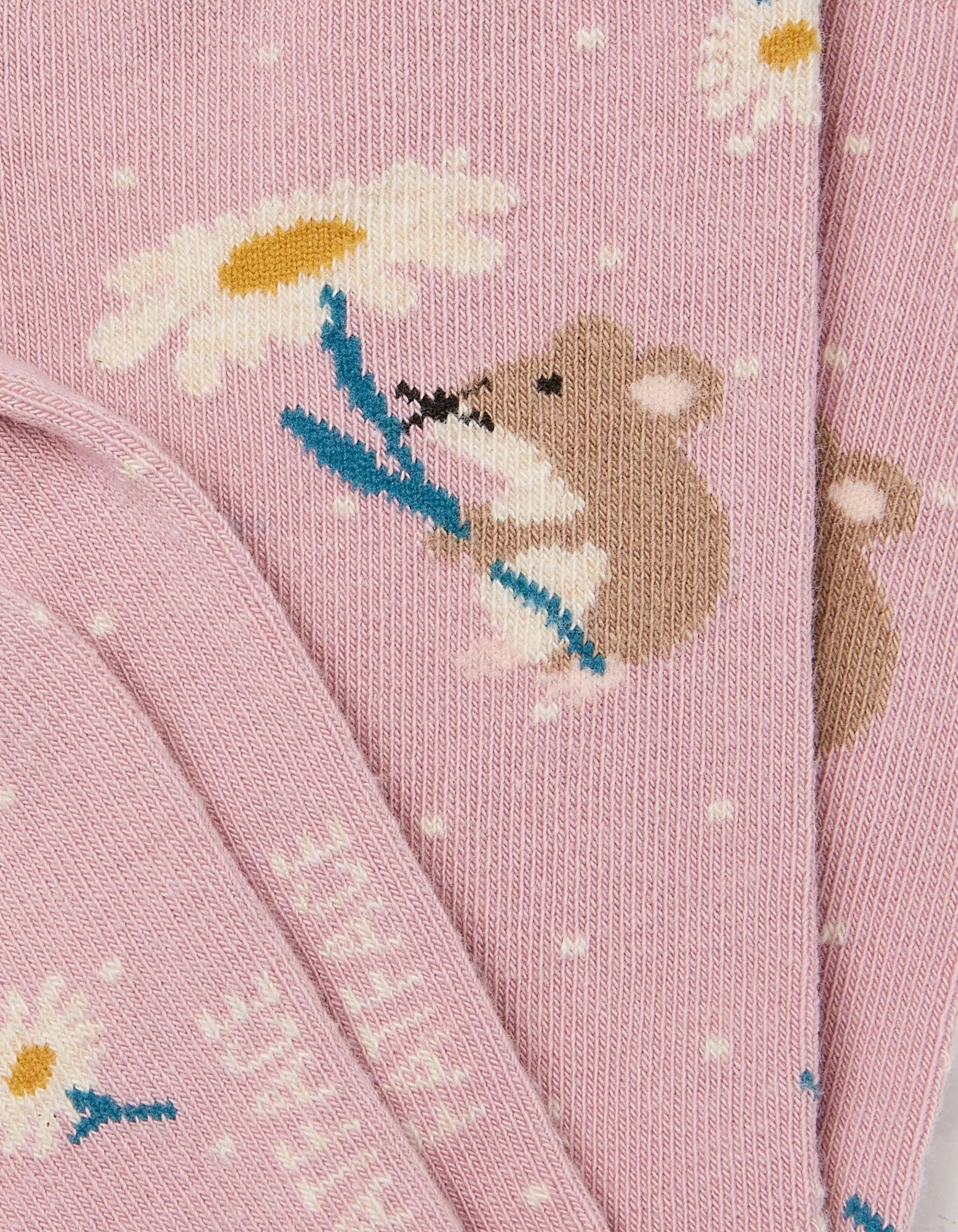 New FatFace 1 Pack Daisy Dormouse Socks Pink