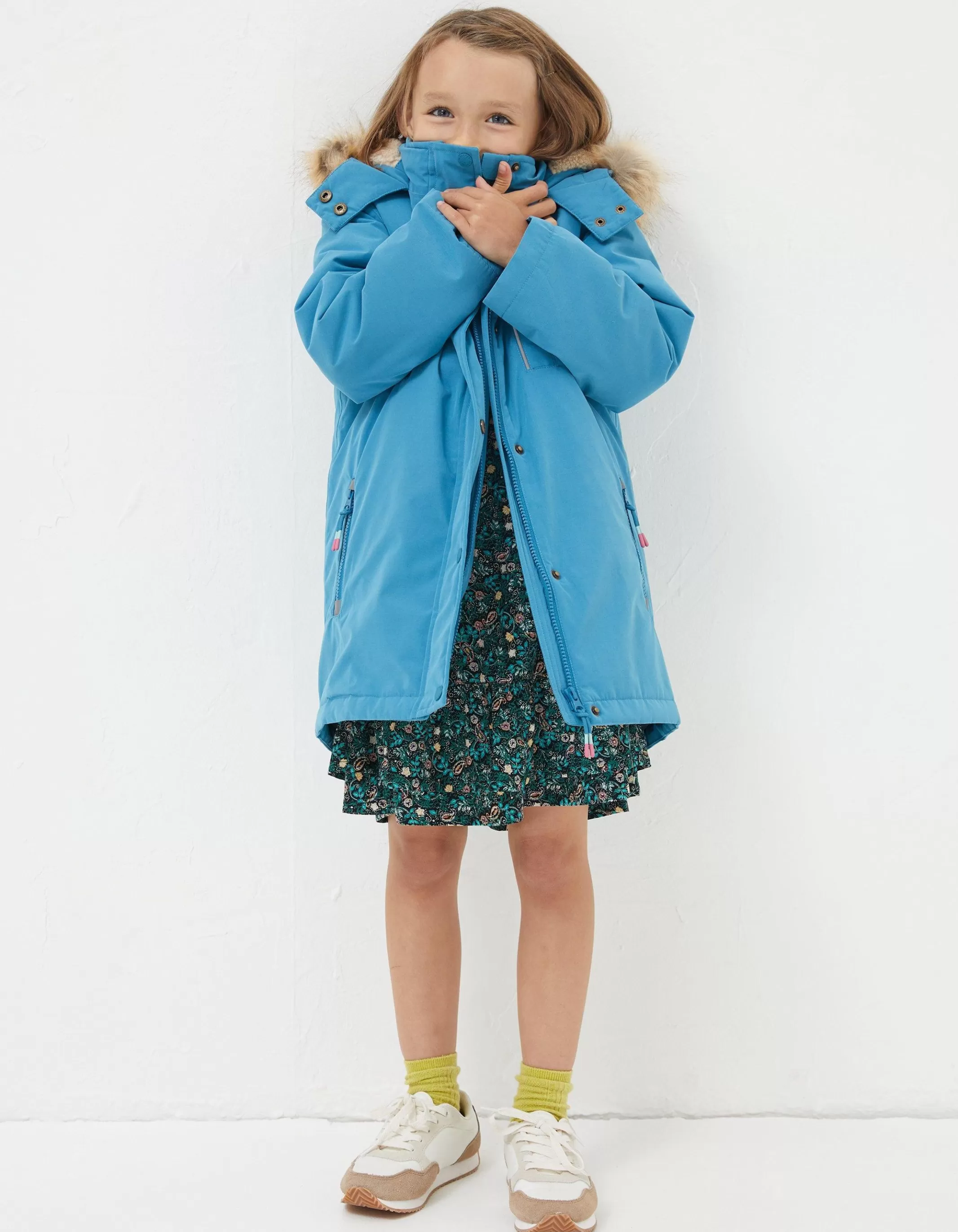 Online FatFace 3 In 1 Waterproof Coat Teal Green