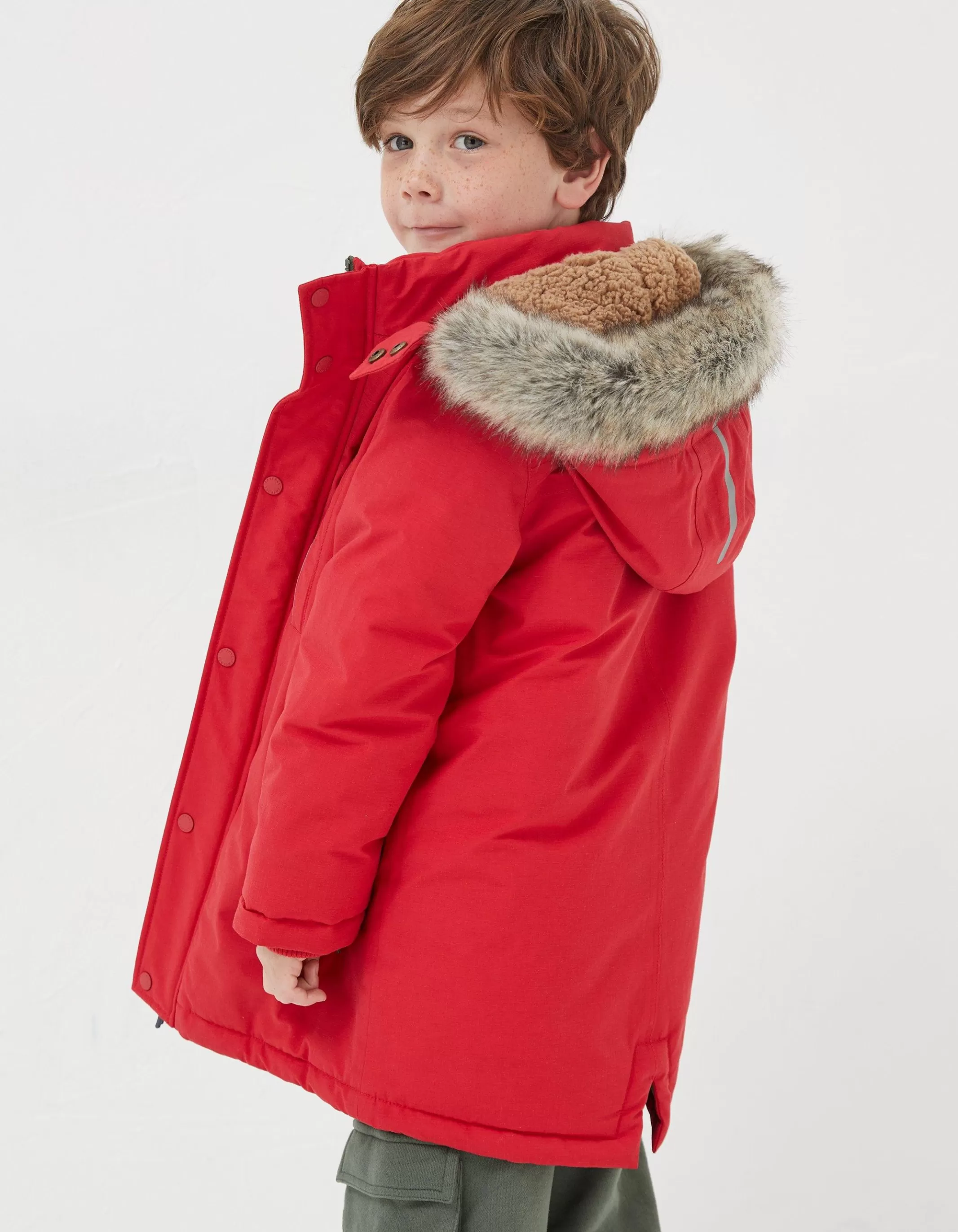 Best Sale FatFace Addison Waterproof Coat Cherry Red