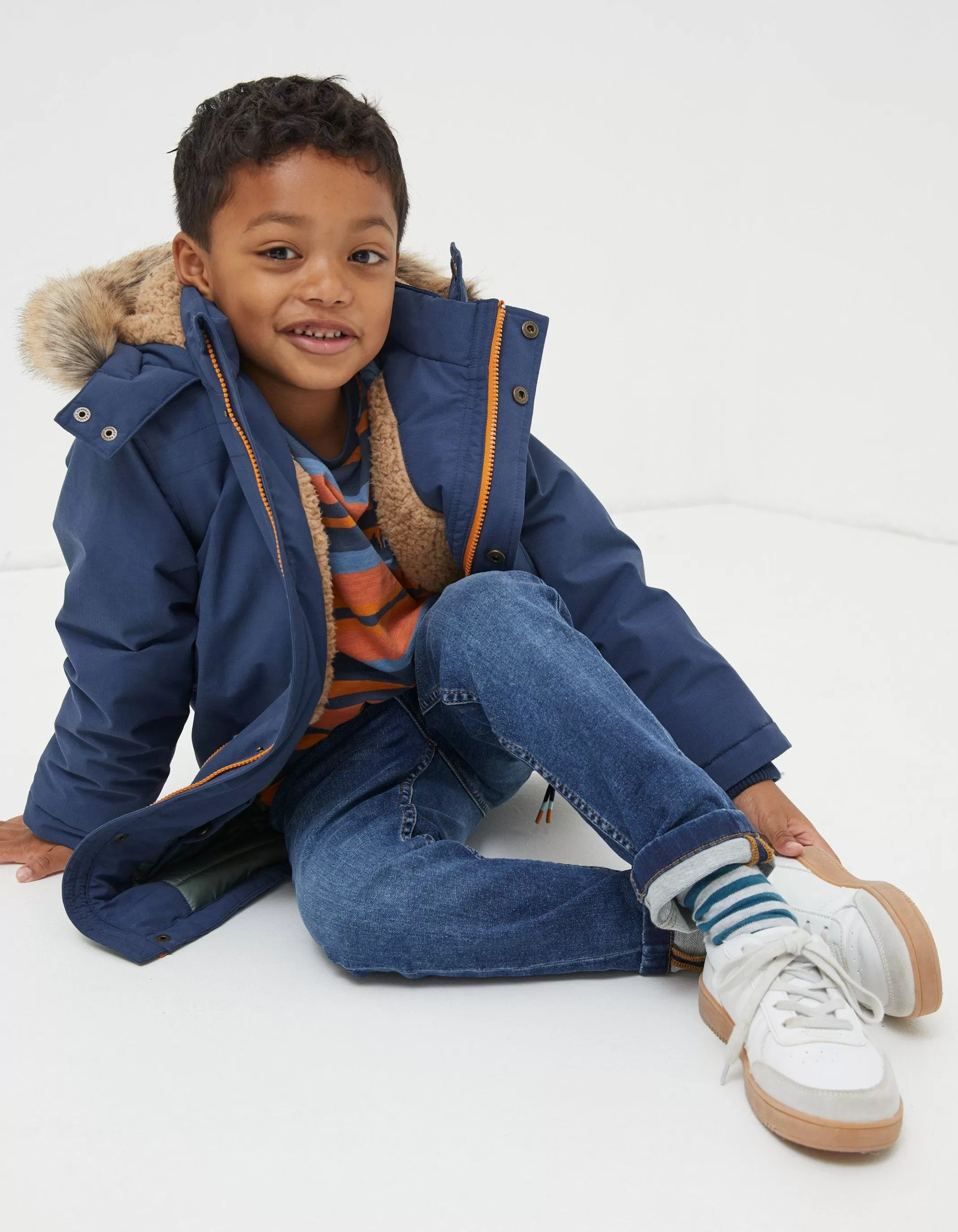 Fashion FatFace Addison Waterproof Coat Navy