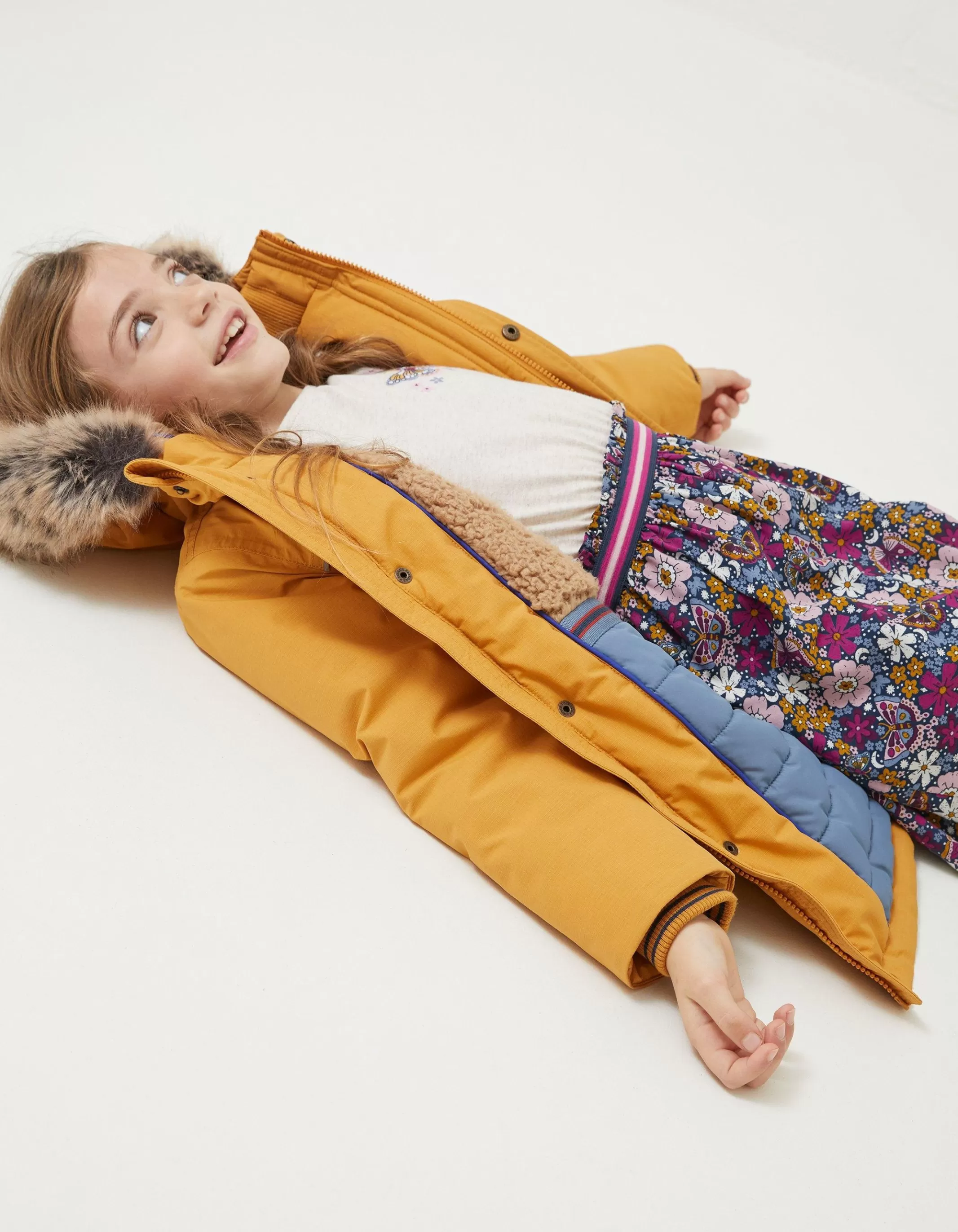 Outlet FatFace Addison Waterproof Parka Ochre
