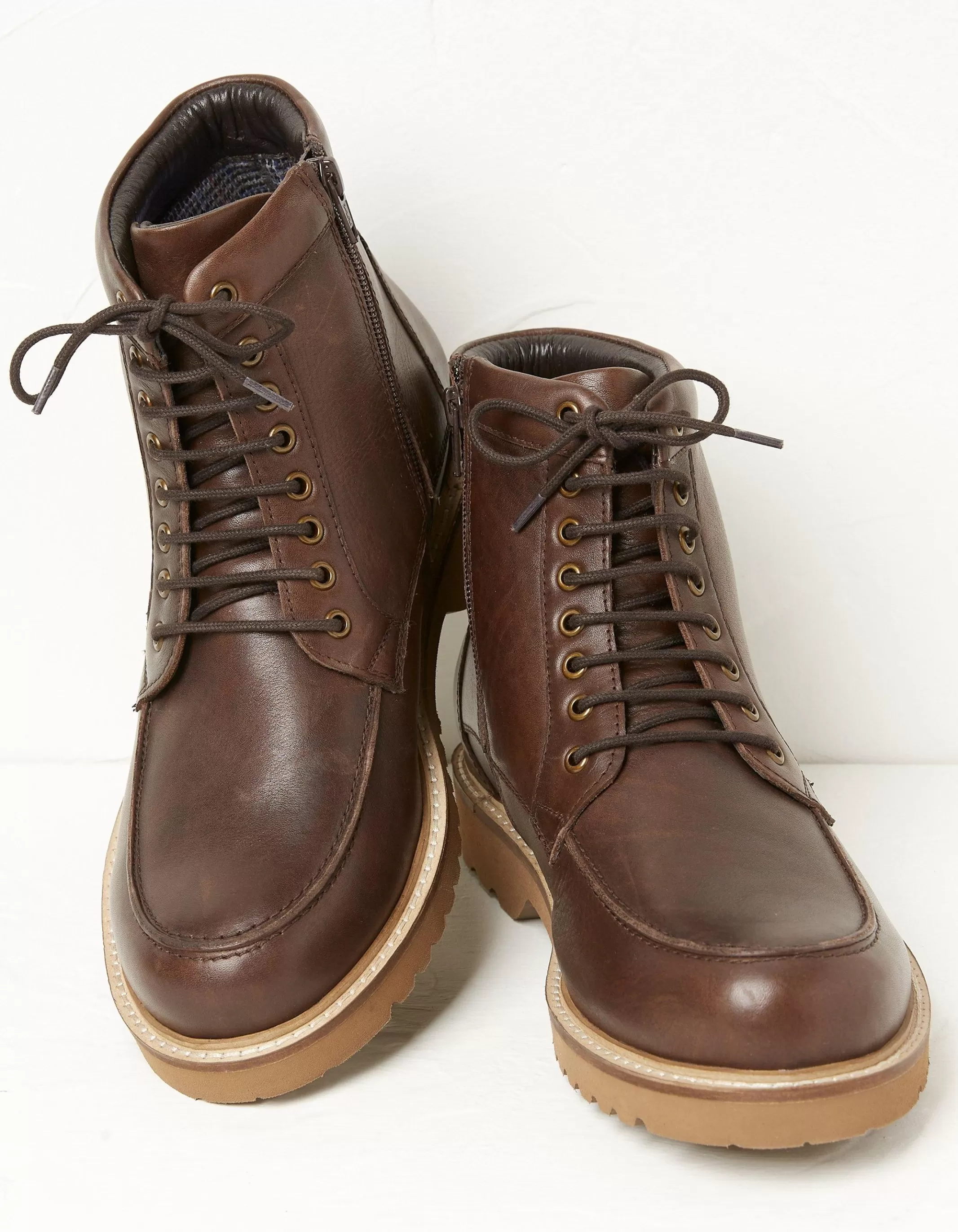 Sale FatFace Aiden Lace Up Ankle Boot Brown