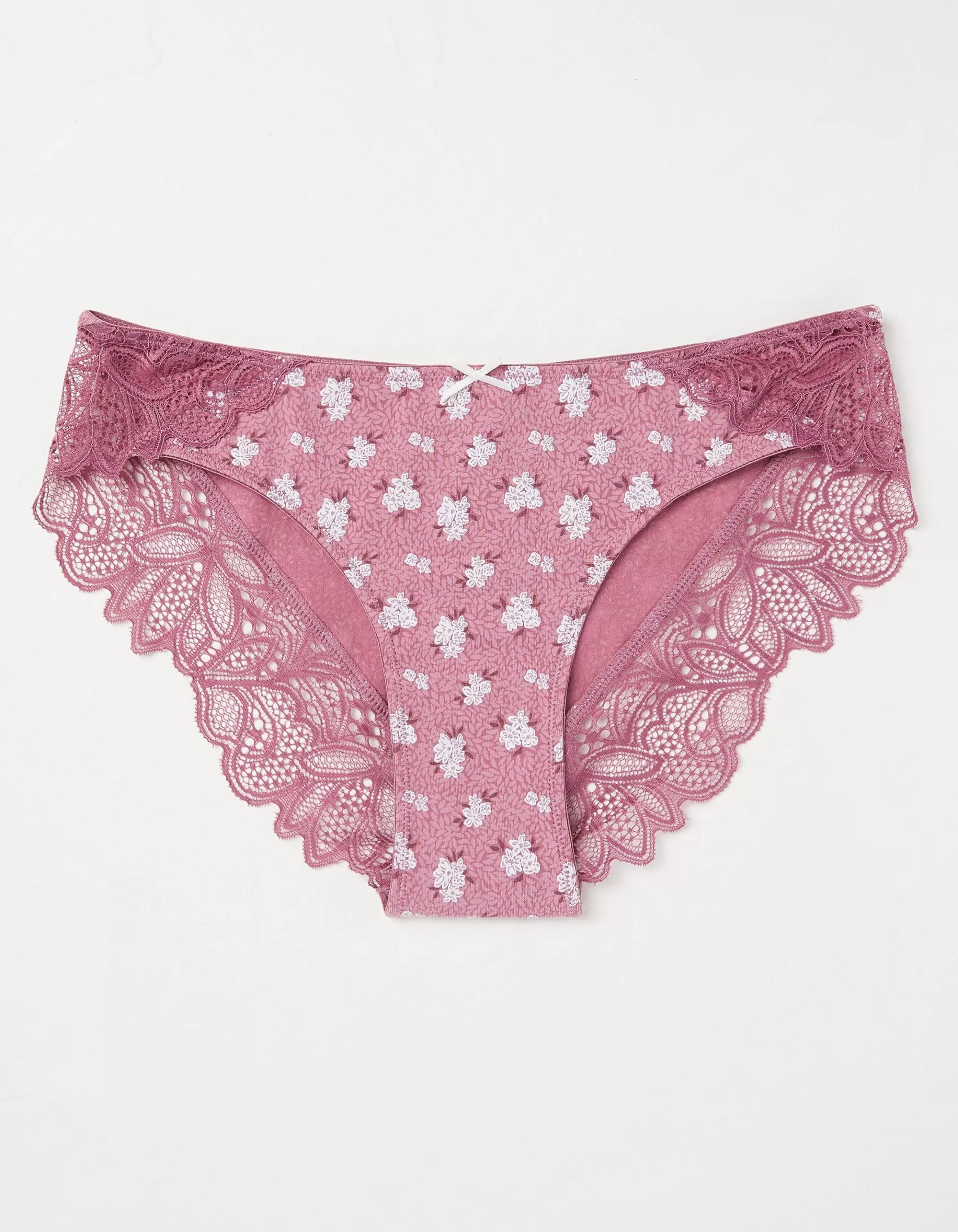 Clearance FatFace Anais Floral Cheeky Knickers Purple