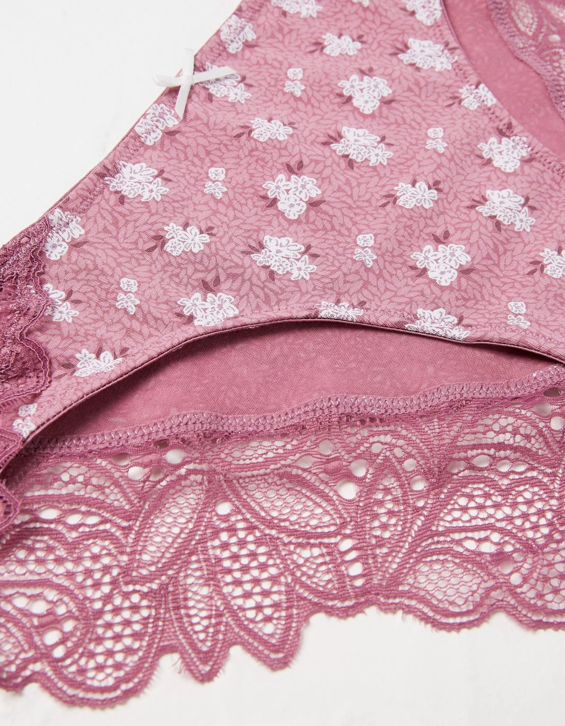 Clearance FatFace Anais Floral Cheeky Knickers Purple