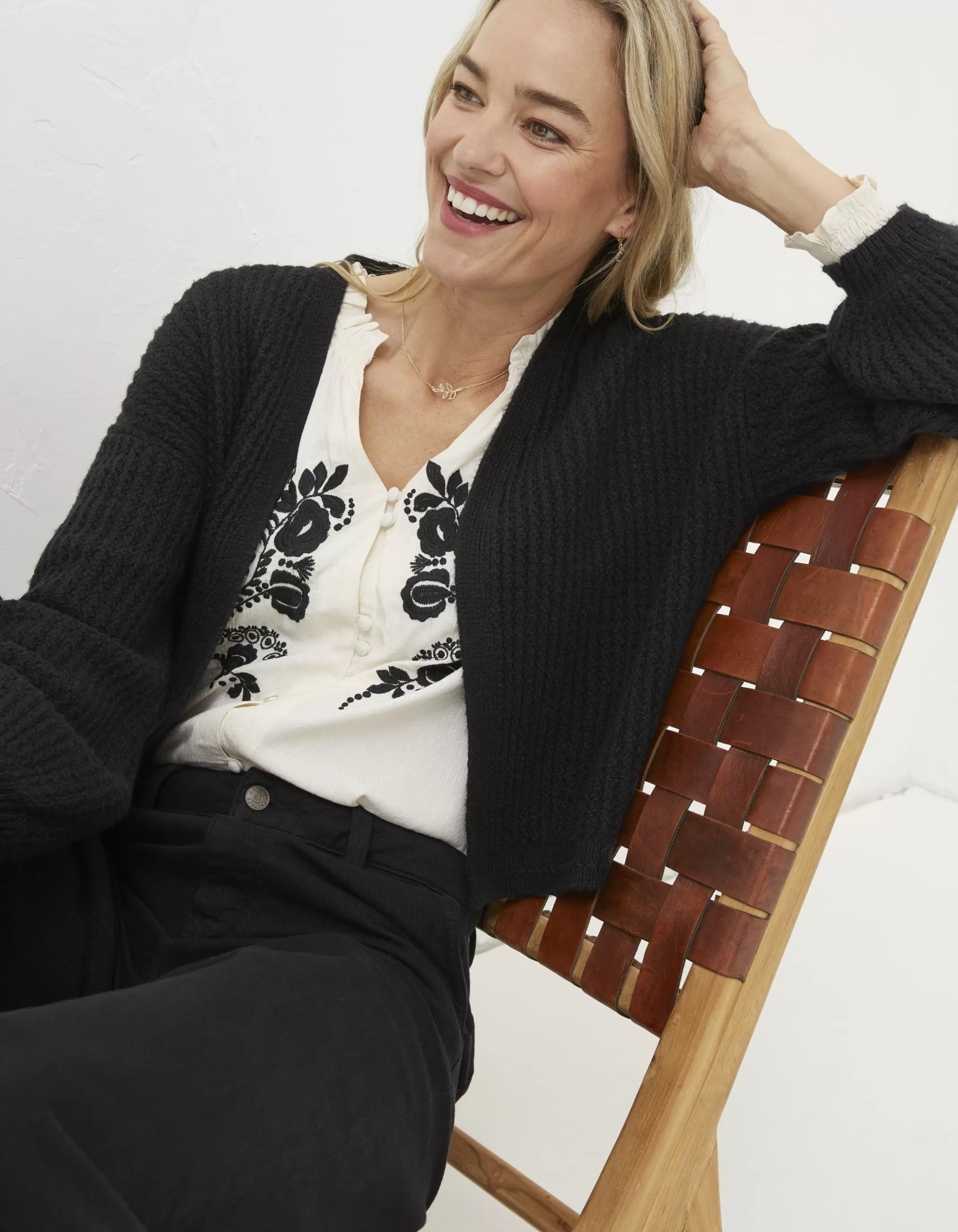 Cheap FatFace Anna Cardigan Black