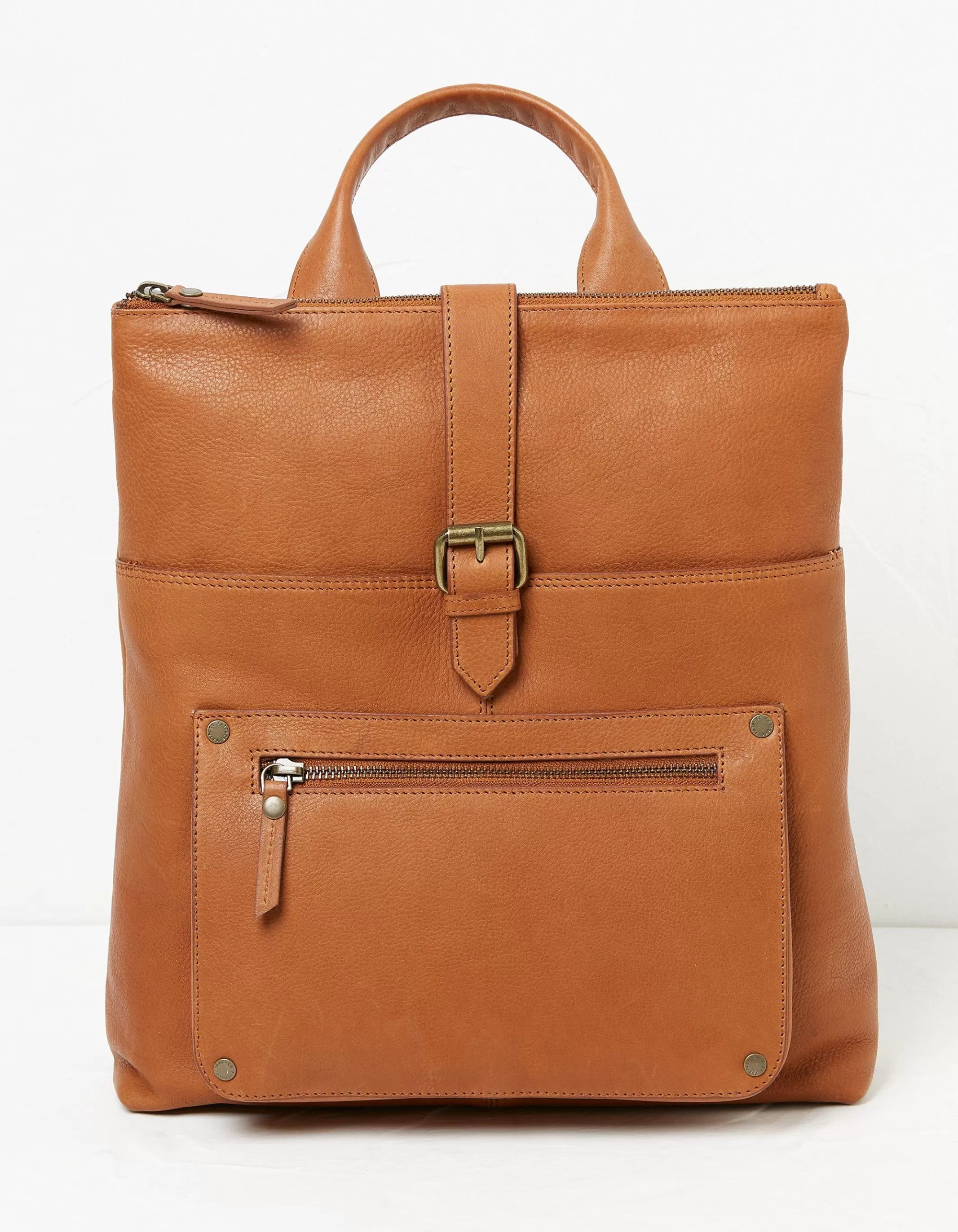 Discount FatFace Ava Leather Backpack Tan