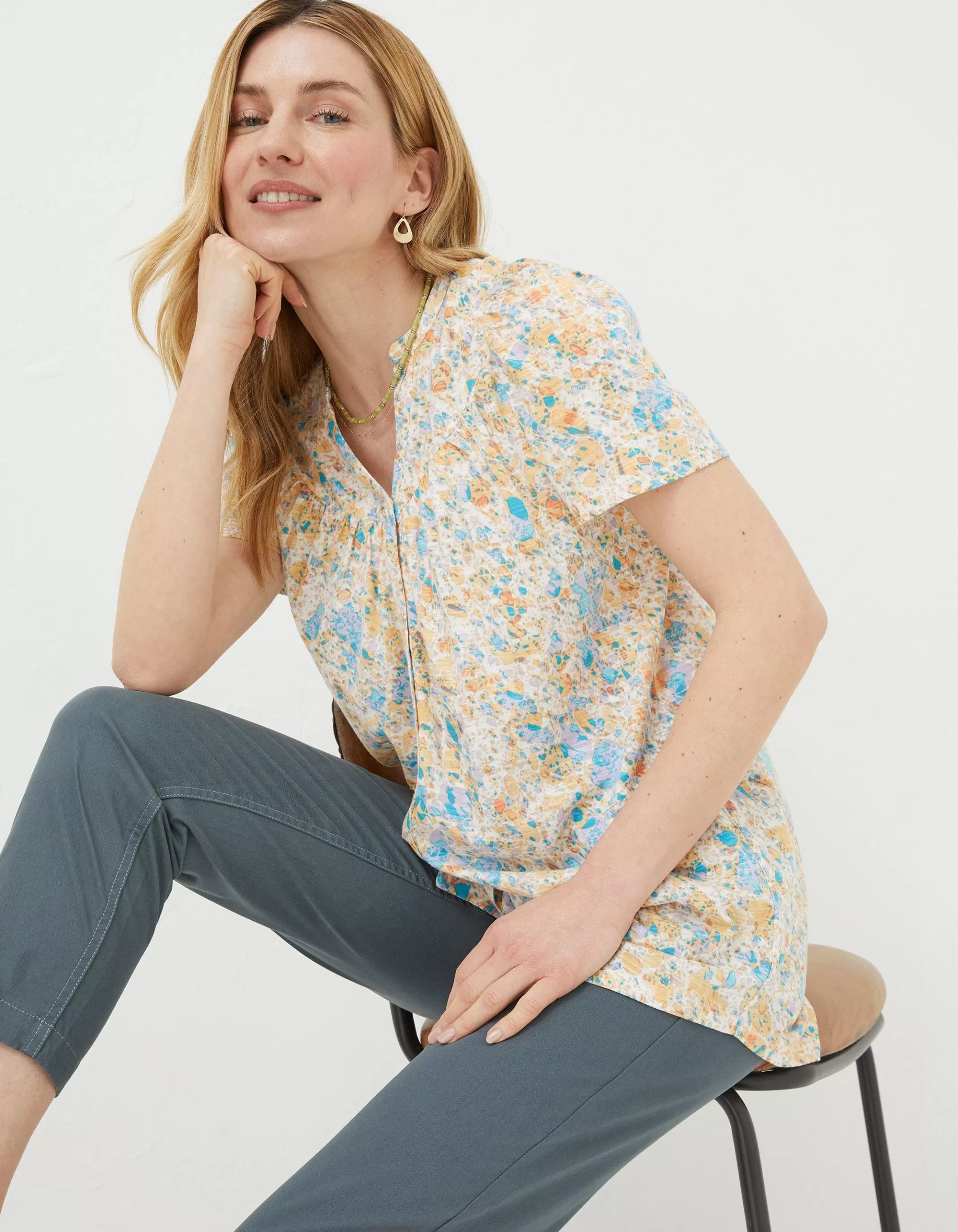 Flash Sale FatFace Betty Mineral Tunic Ivory