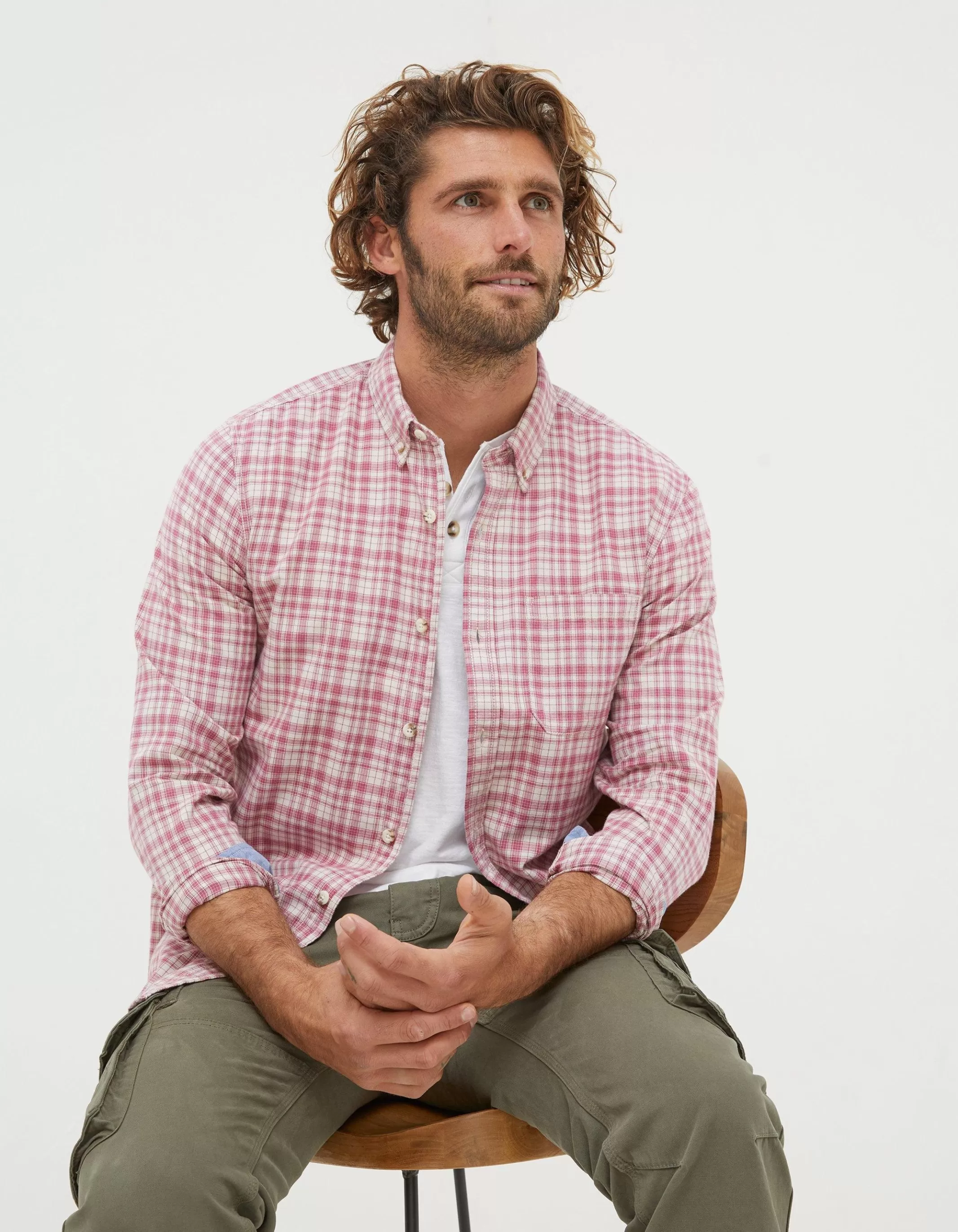 Fashion FatFace Bowes Check Shirt Rose Pink