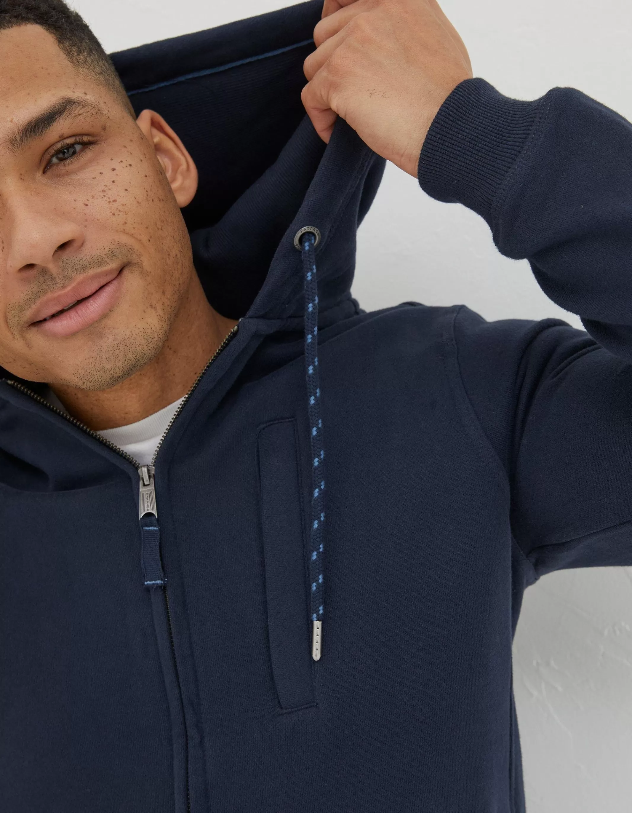 Sale FatFace Brooke Zip Through Hoodie Navy