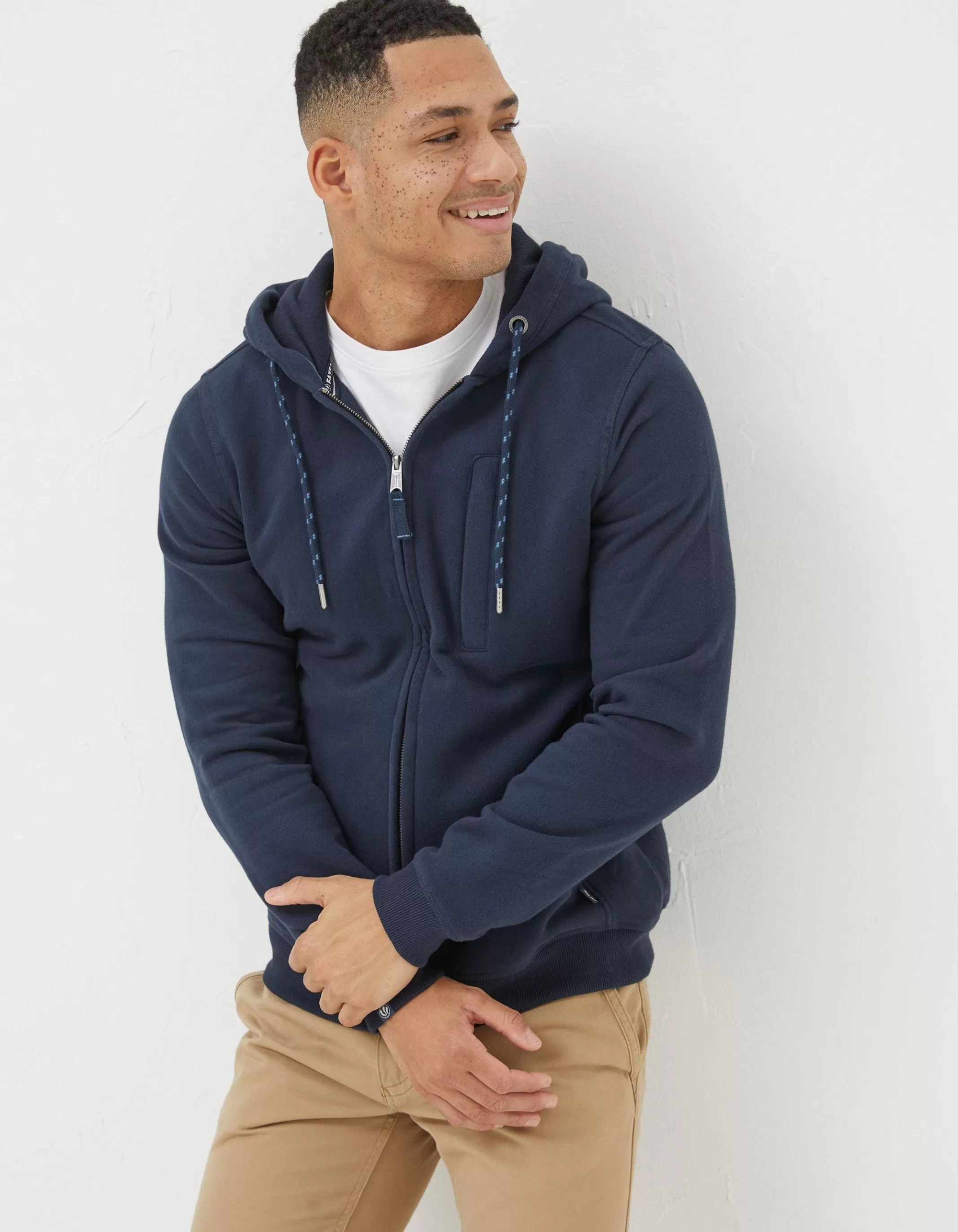 Sale FatFace Brooke Zip Through Hoodie Navy