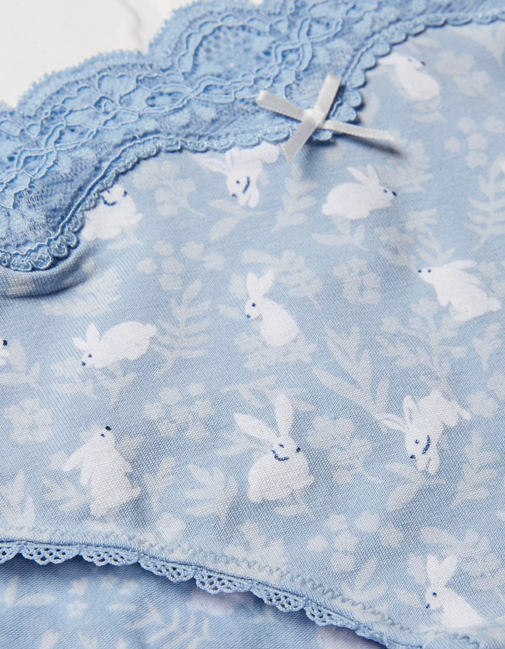 Online FatFace Bunny Print Mini Knickers Blue