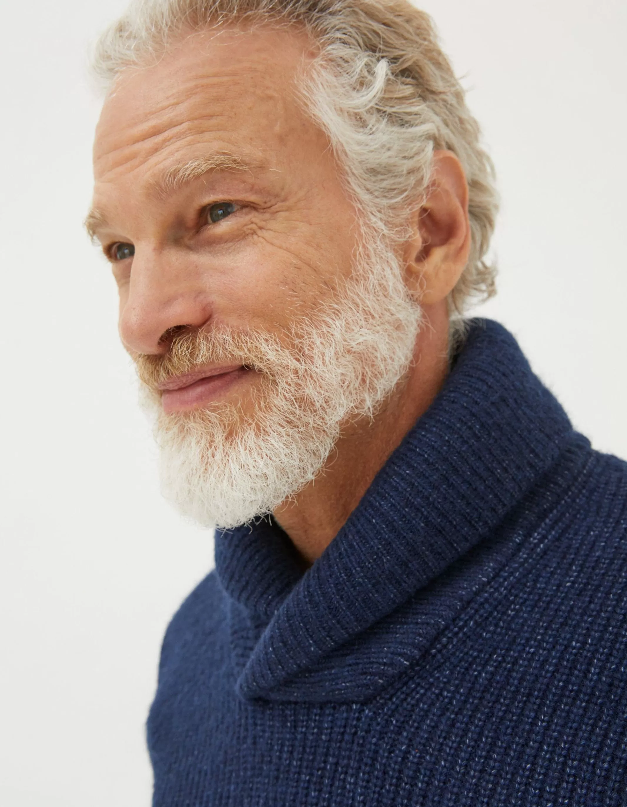 Discount FatFace Calder Shawl Neck Jumper Navy