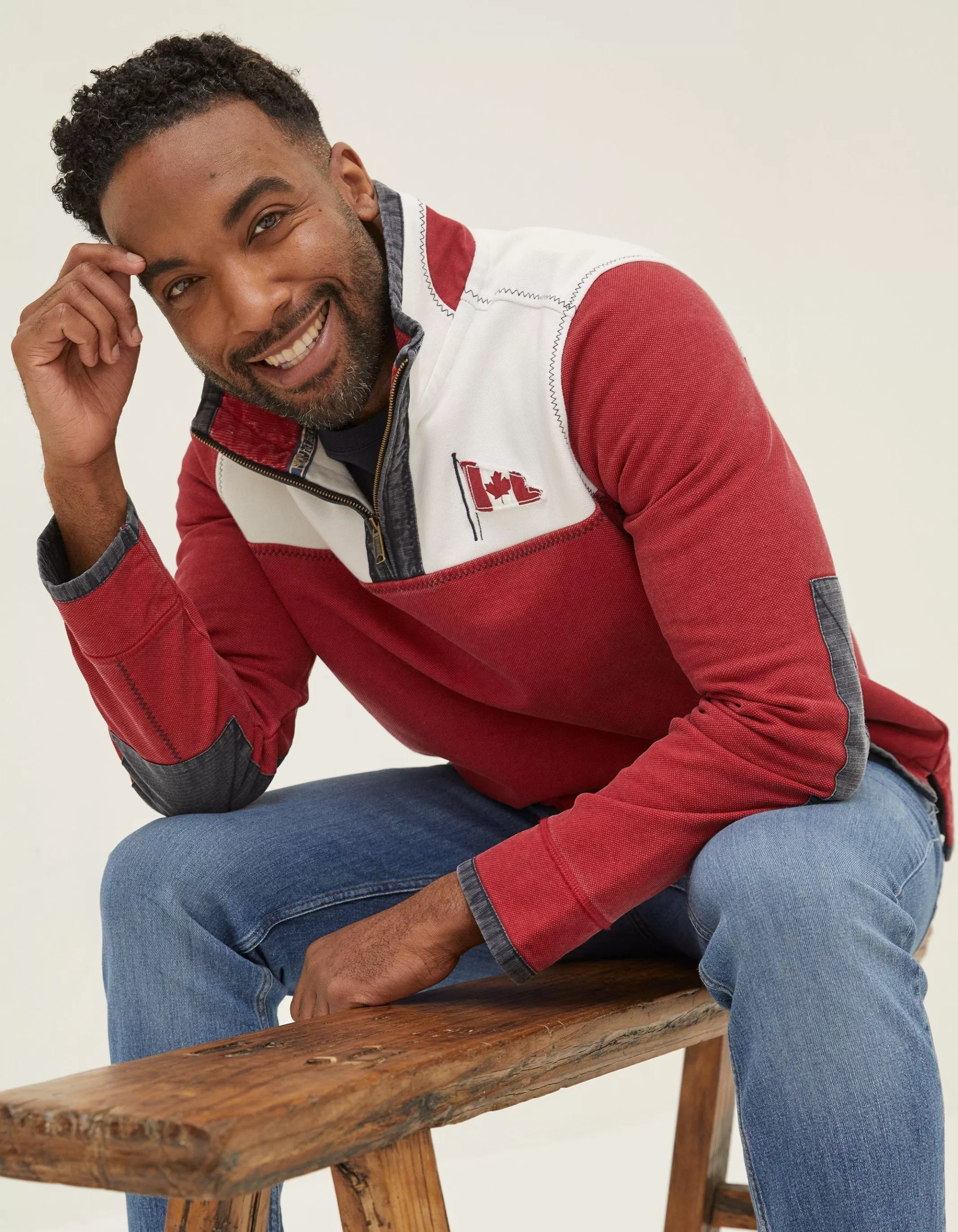 Outlet FatFace Canada Airlie Sweatshirt Bright Red