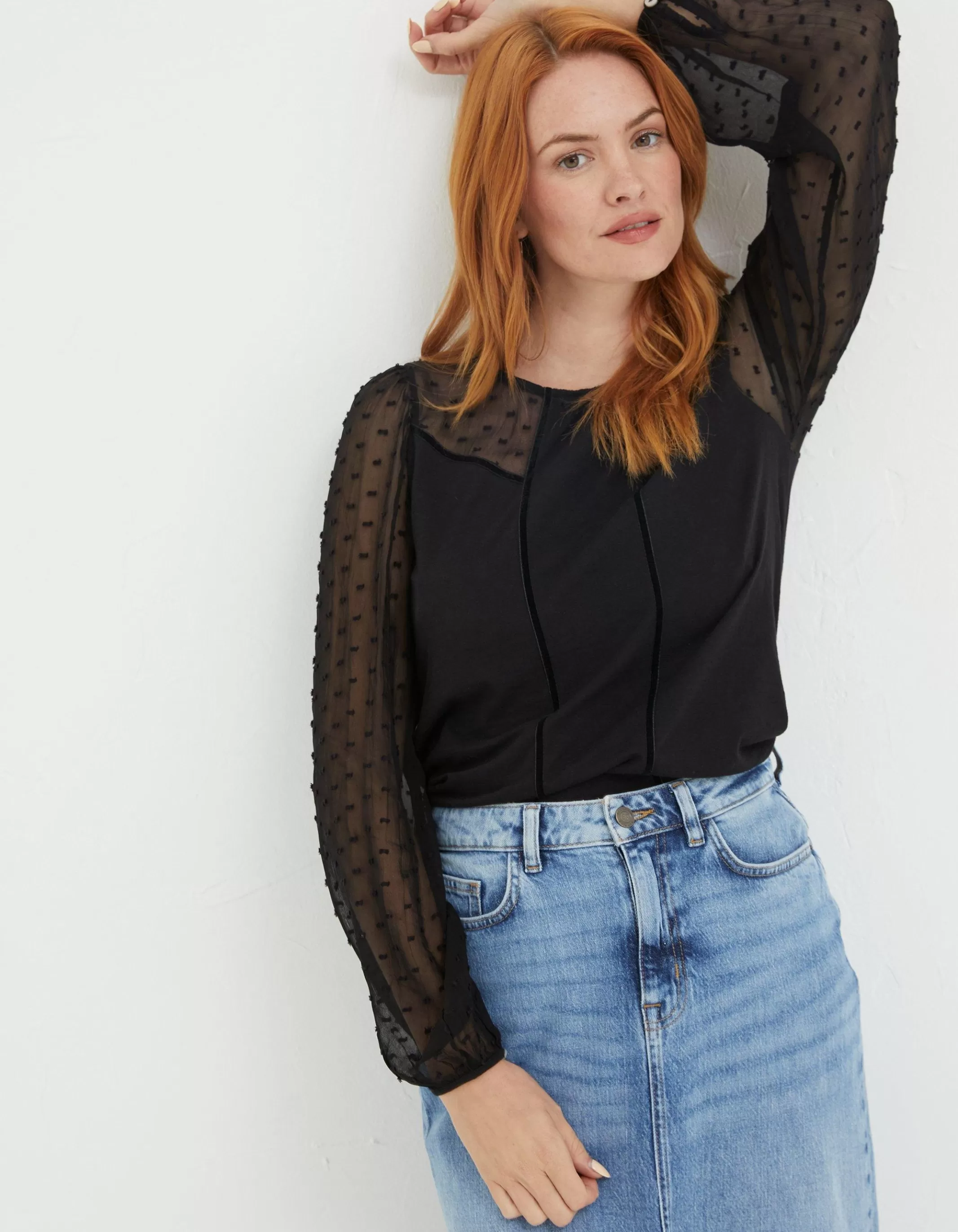 Cheap FatFace Charlee Top Black