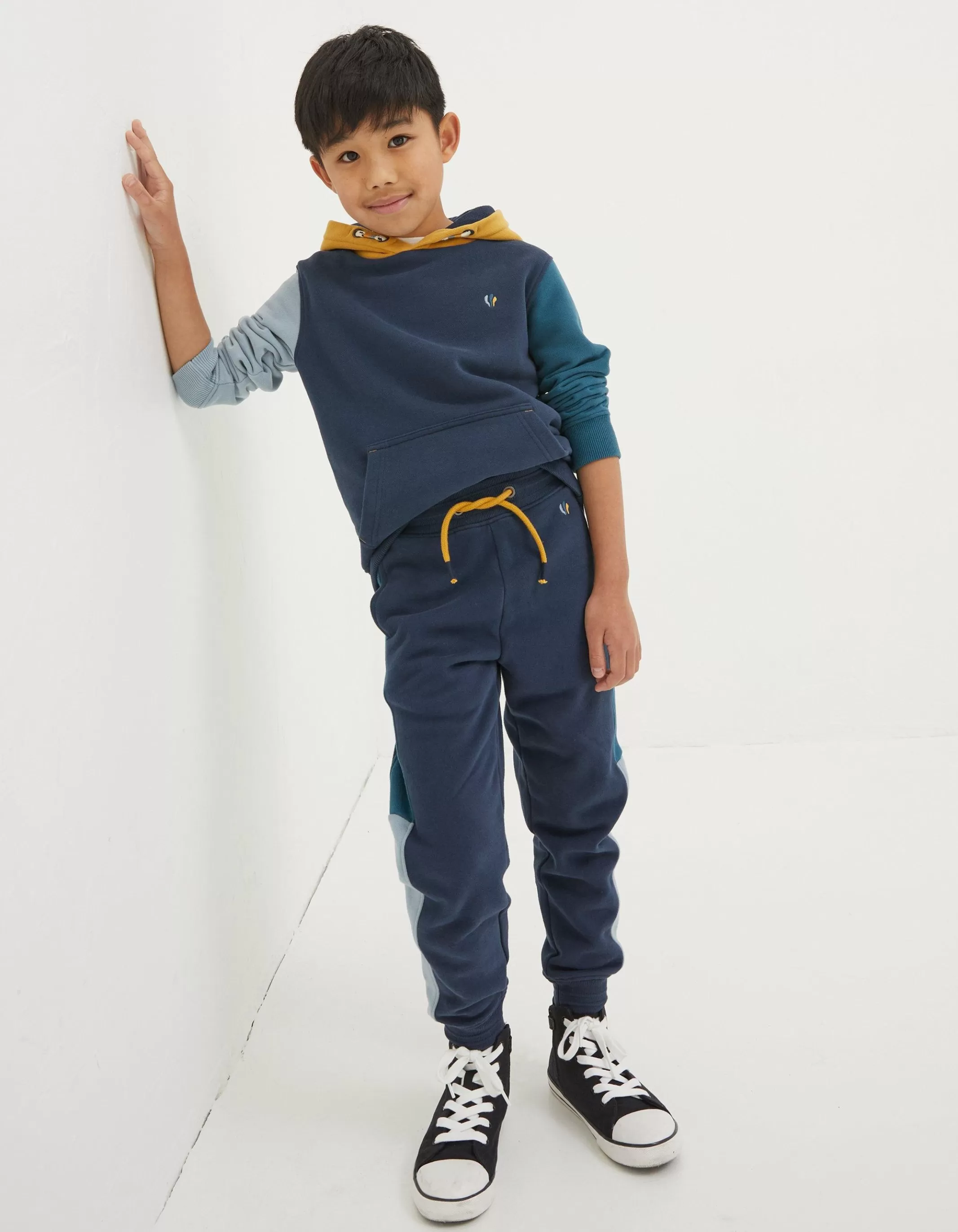 Flash Sale FatFace Colour Block Joggers Navy
