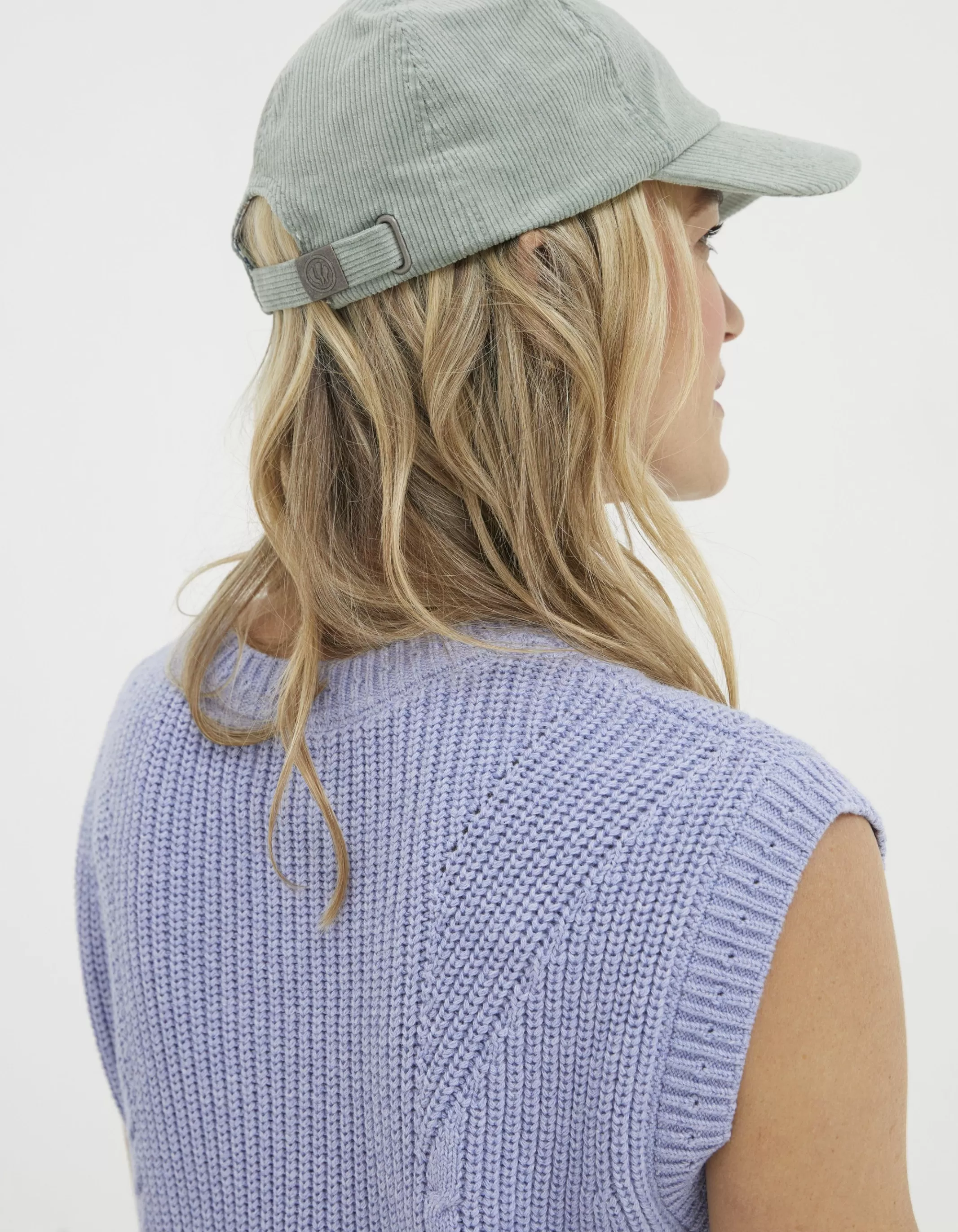 New FatFace Cord Baseball Cap Green Haze