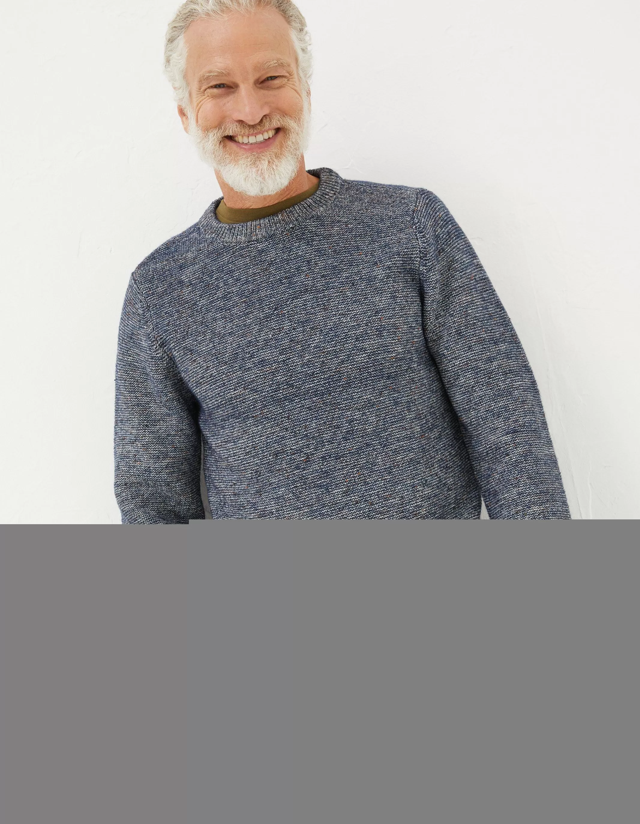 Sale FatFace Dawlish Demin Crew Jumper Navy