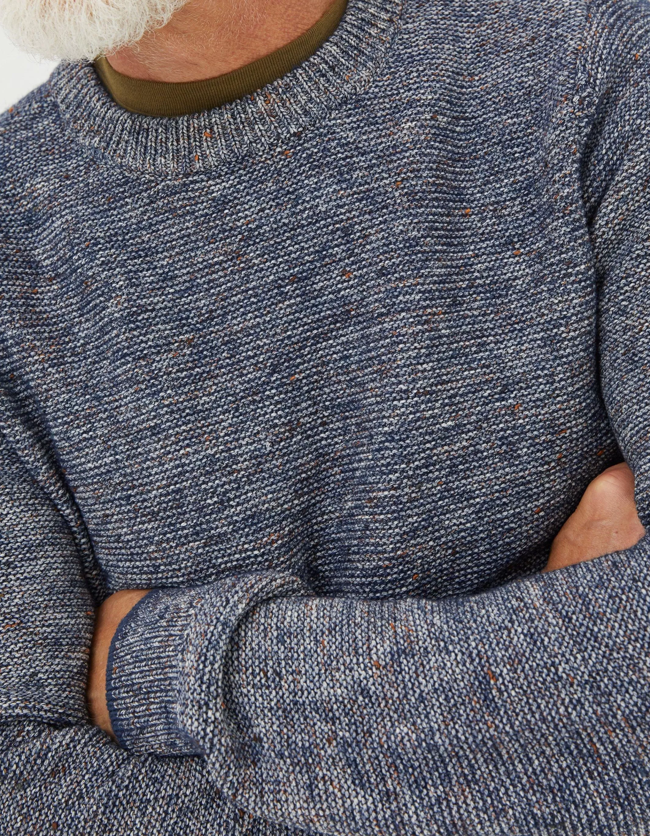 Sale FatFace Dawlish Demin Crew Jumper Navy