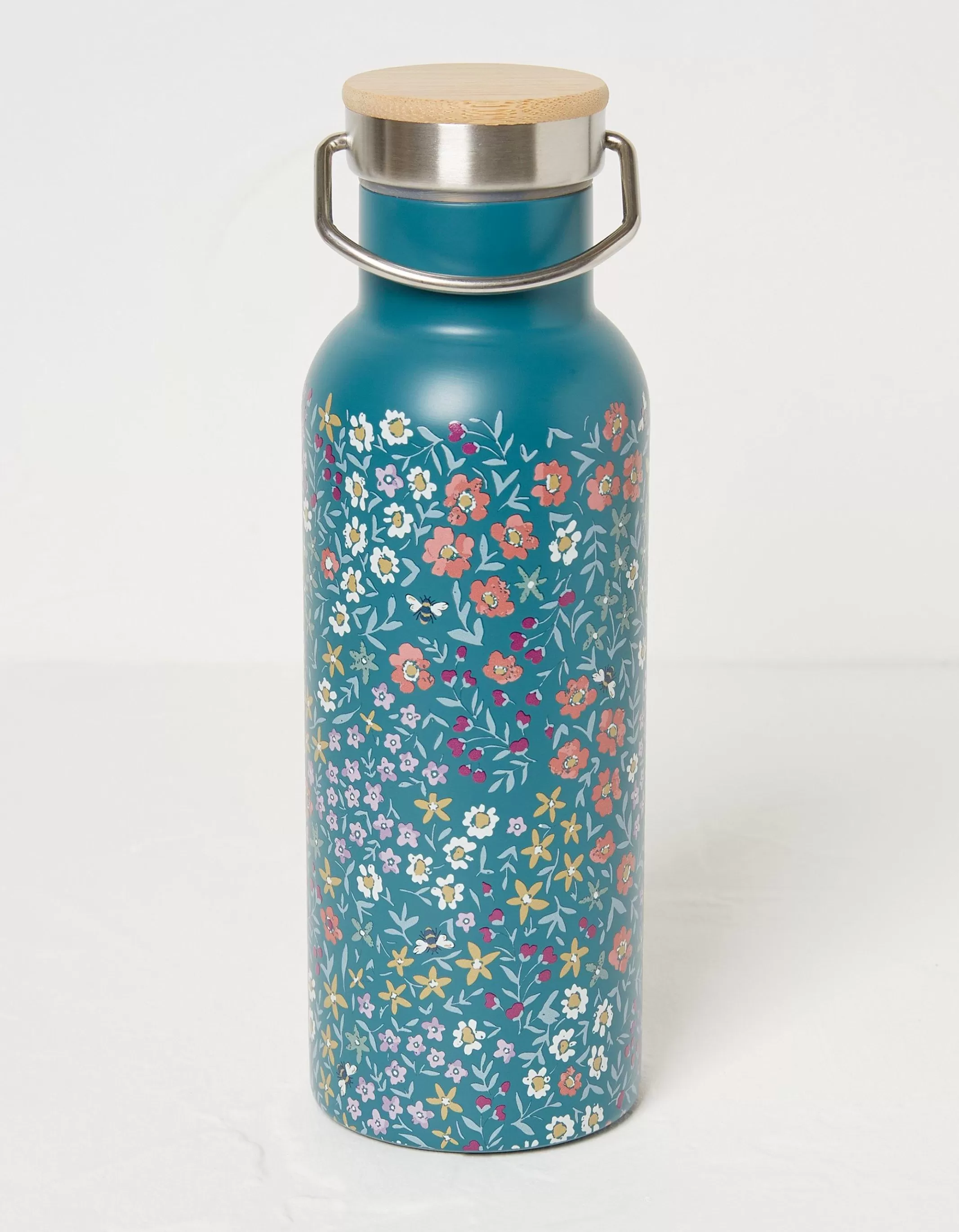 Shop FatFace Ditsy Floral Water Bottle Blue
