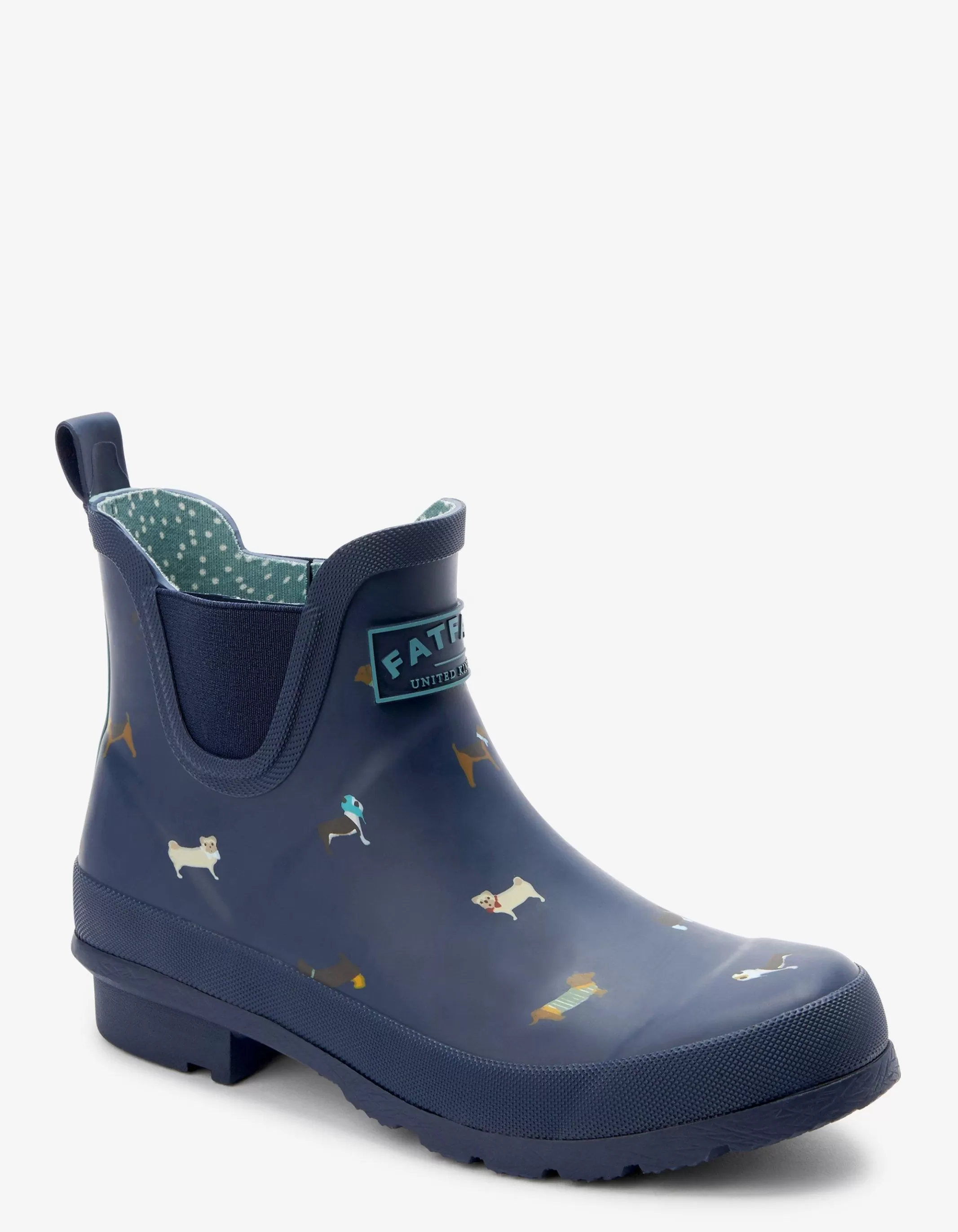 Sale FatFace Dog Print Ankle Wellies Navy