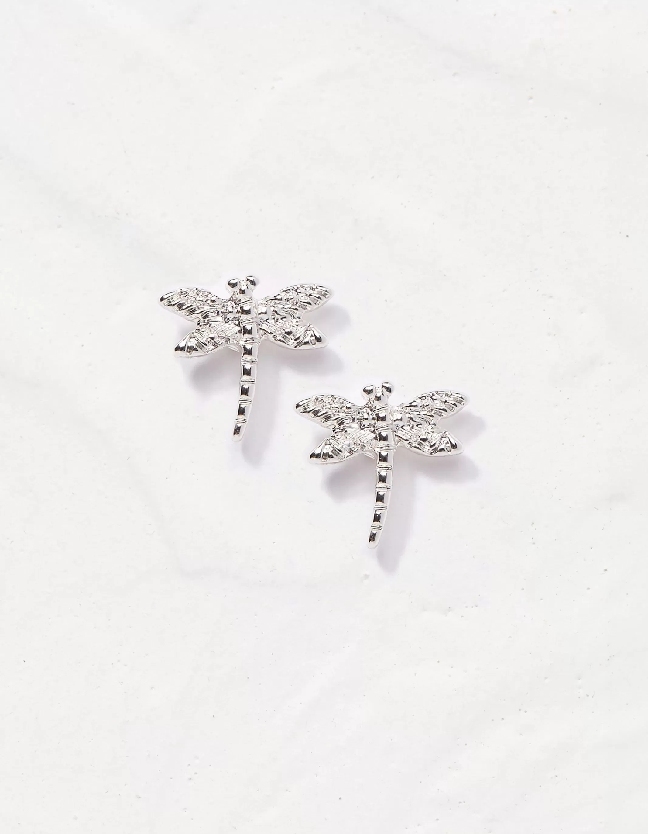New FatFace Dragonfly Studs Silver