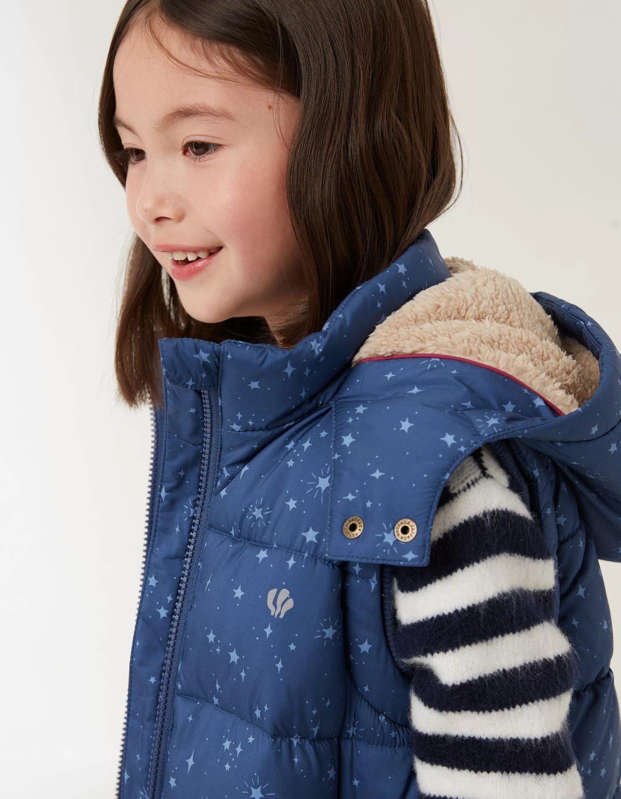 Outlet FatFace Ellie Printed Gilet Navy