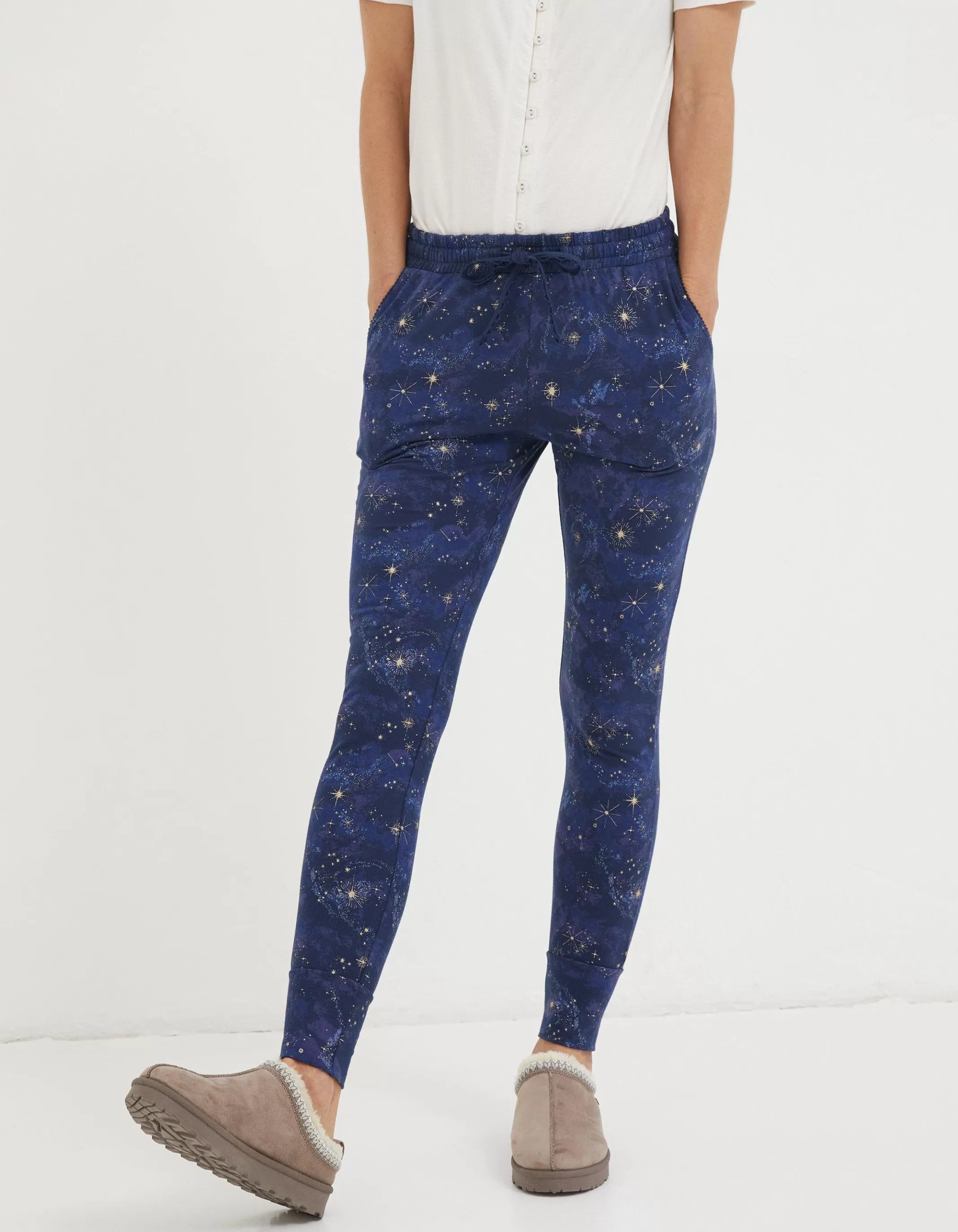Shop FatFace Ellie Star Pyjama Leggings Navy