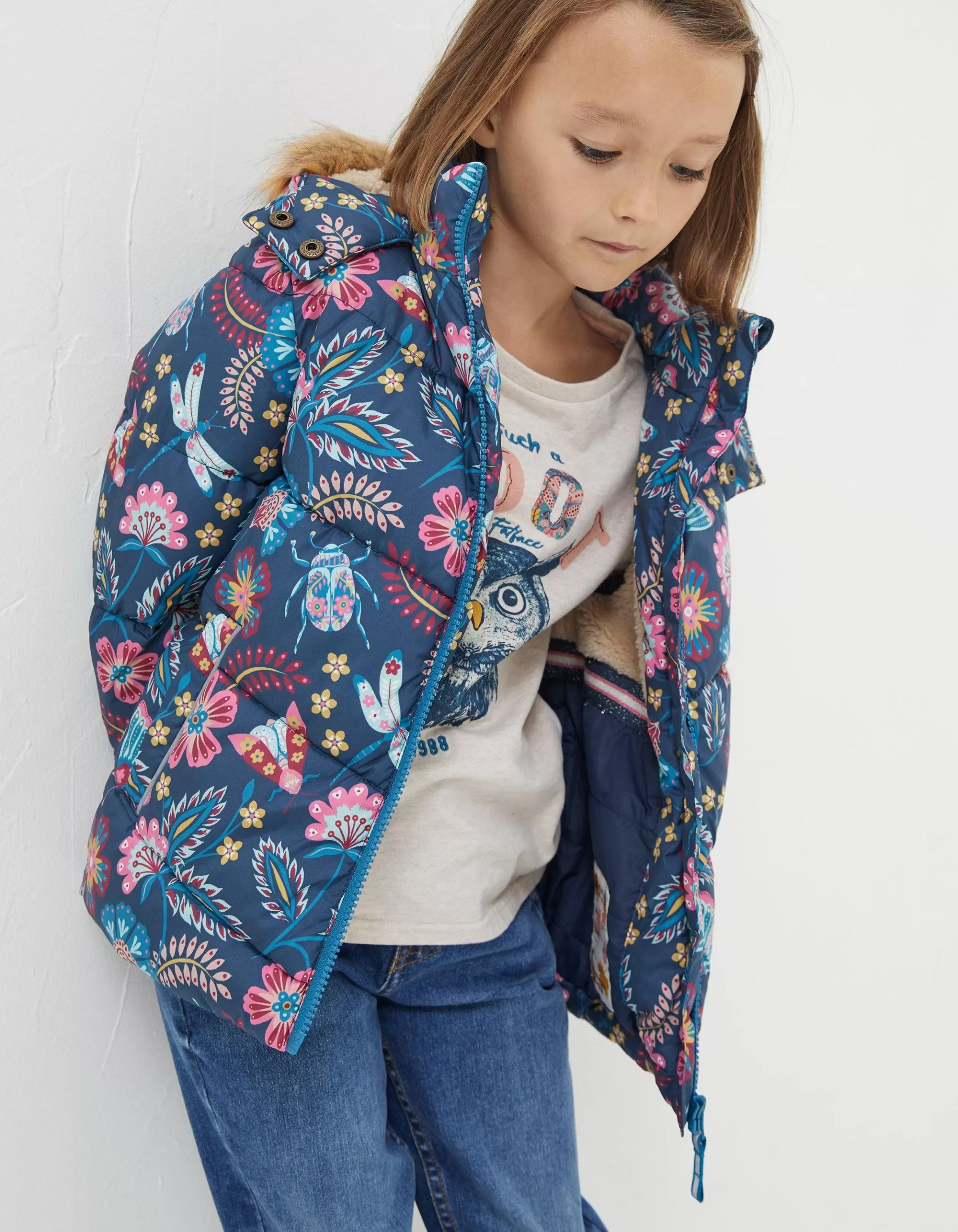 New FatFace Elsie Padded Jacket Navy