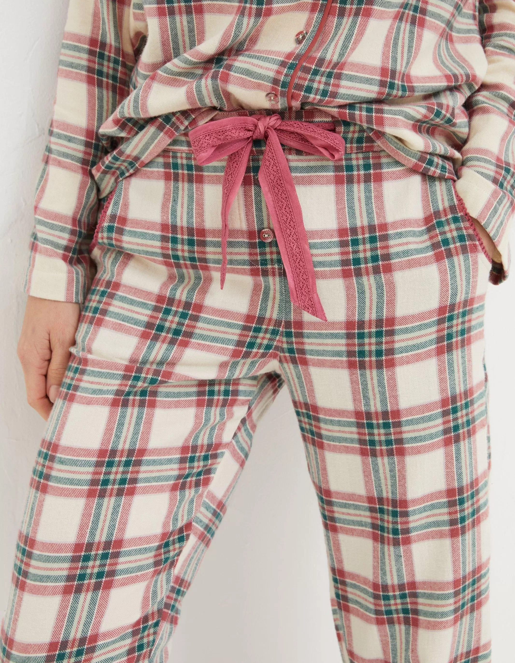 New FatFace Eva Woodland Pyjama Bottoms Ivory