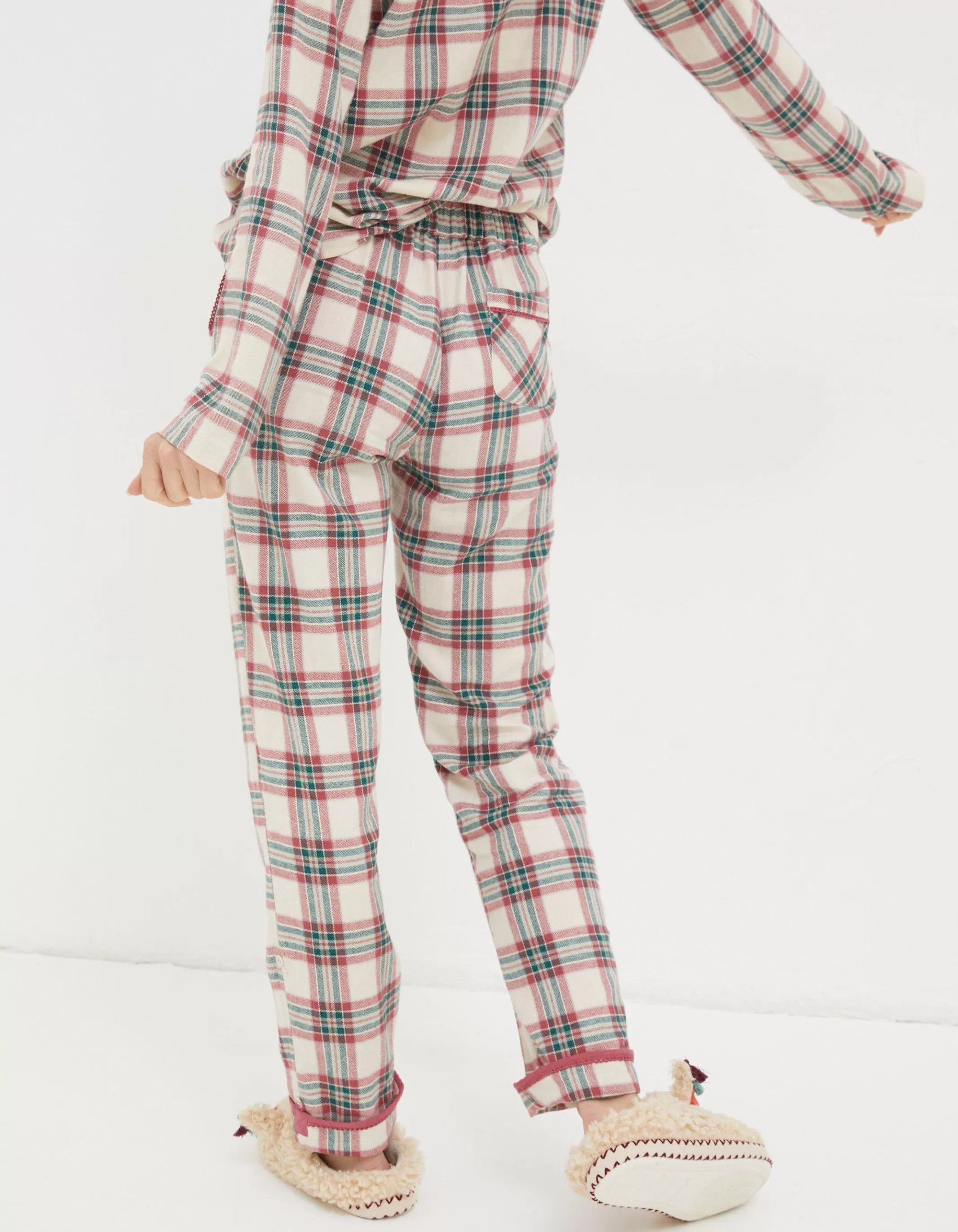 New FatFace Eva Woodland Pyjama Bottoms Ivory