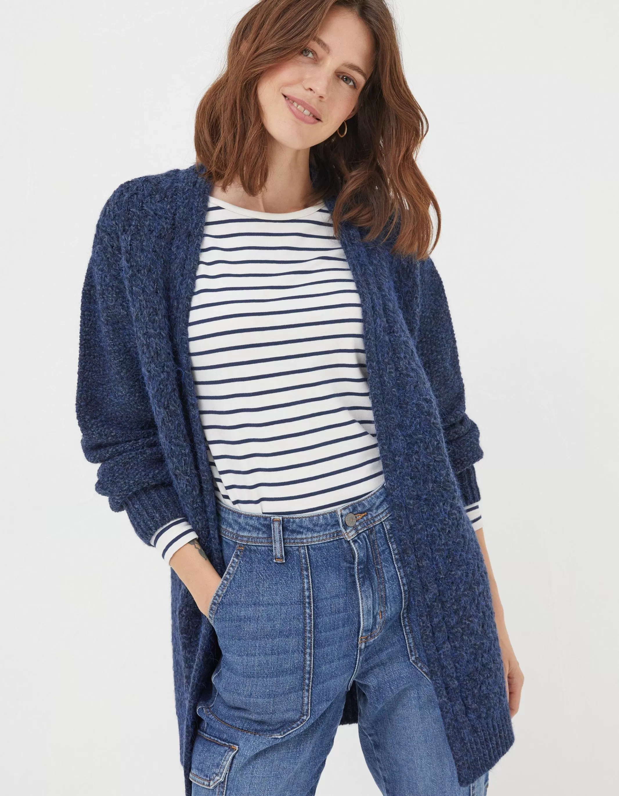 Hot FatFace Ezzie Cardigan Navy