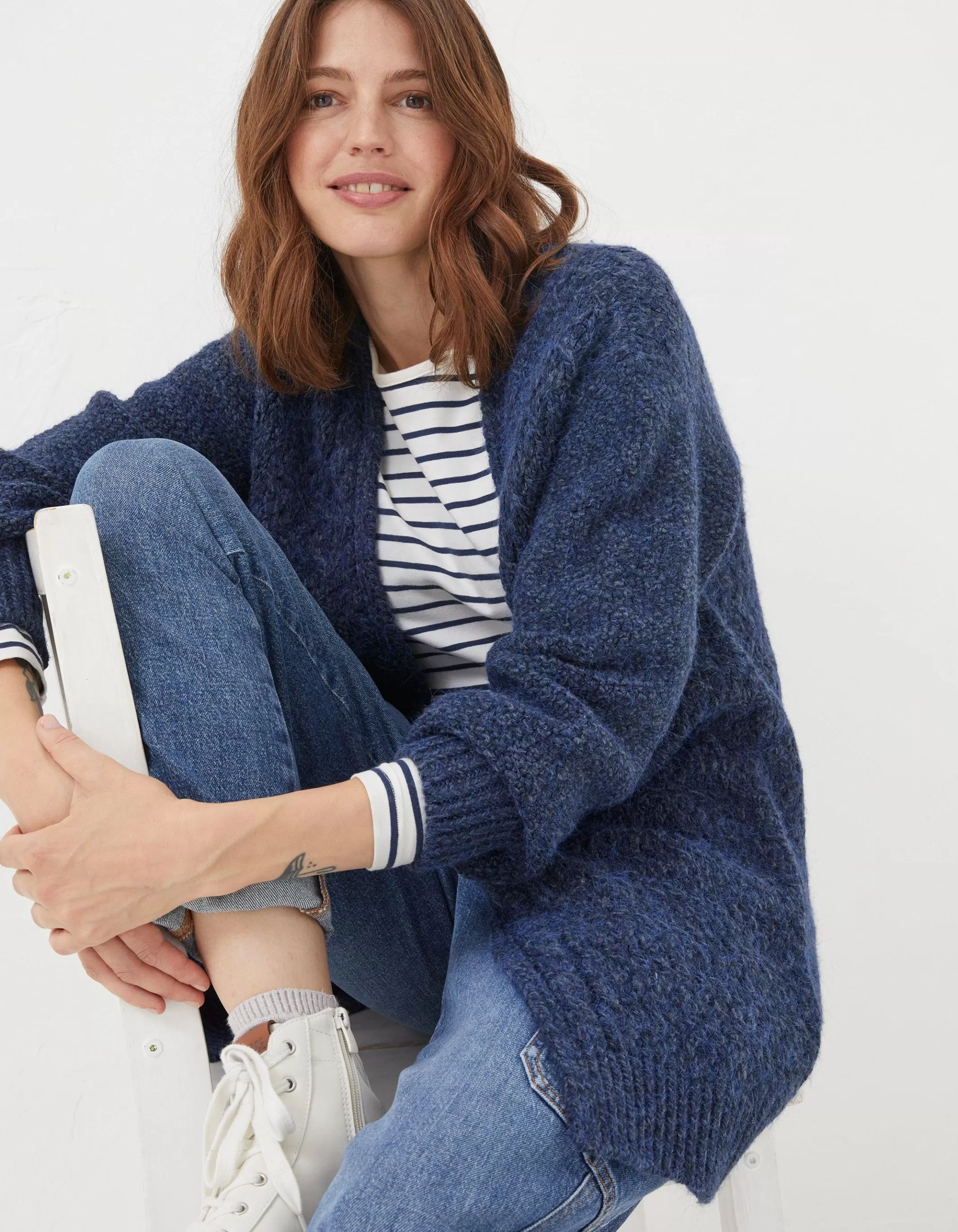 Hot FatFace Ezzie Cardigan Navy