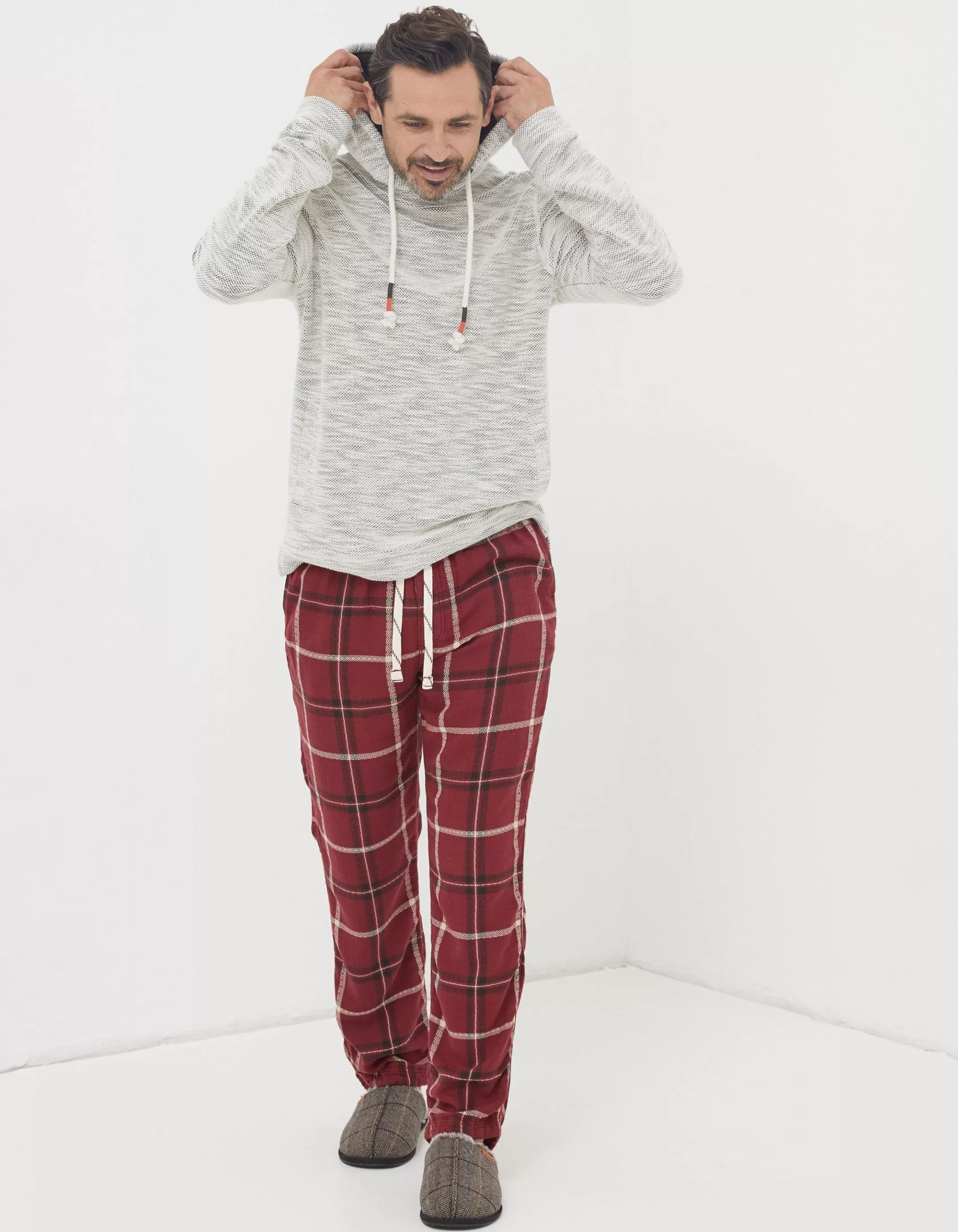Flash Sale FatFace Falmouth Jacquard Pyjama Bottoms Red