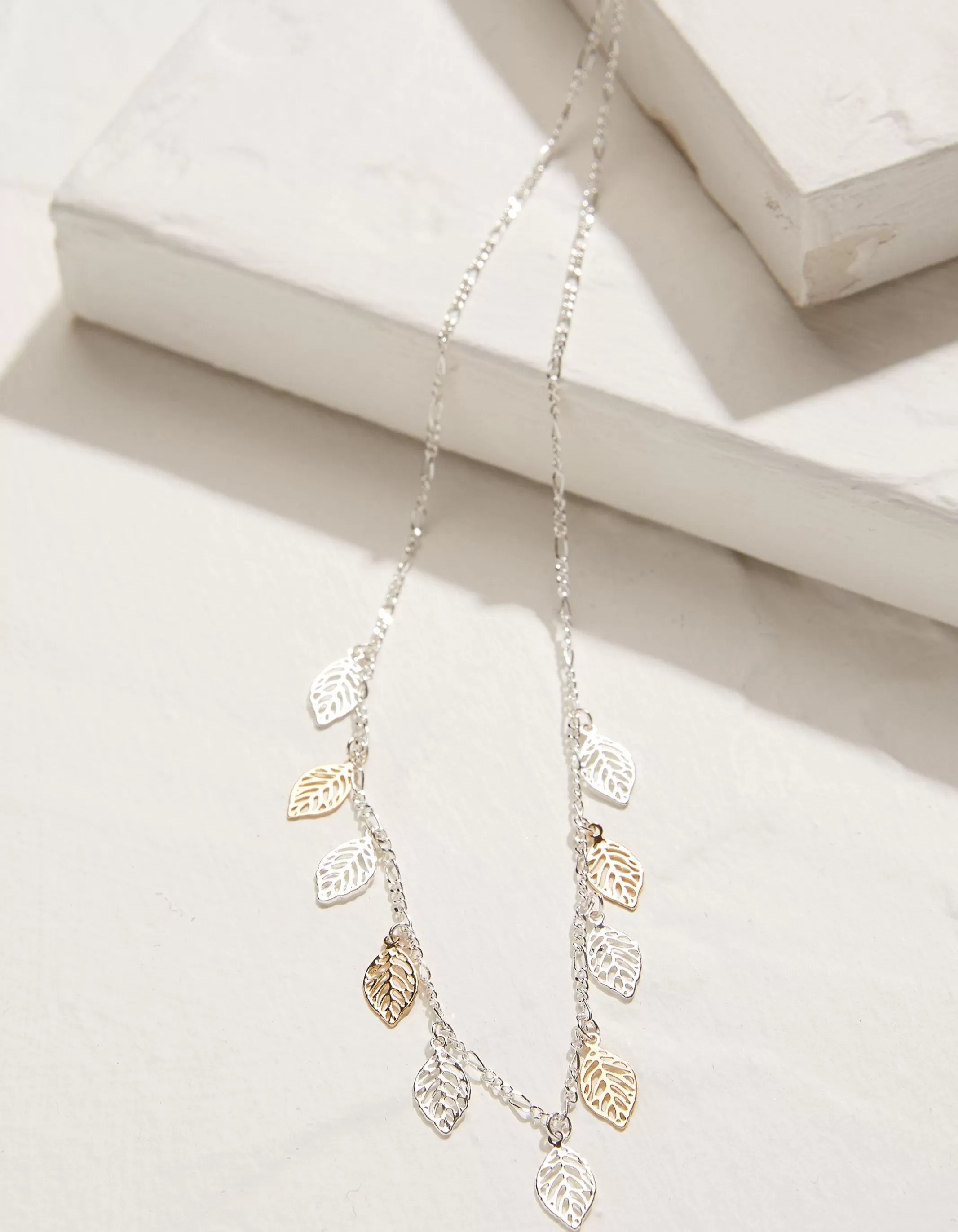 Flash Sale FatFace Filagree Leaf Necklace Silver