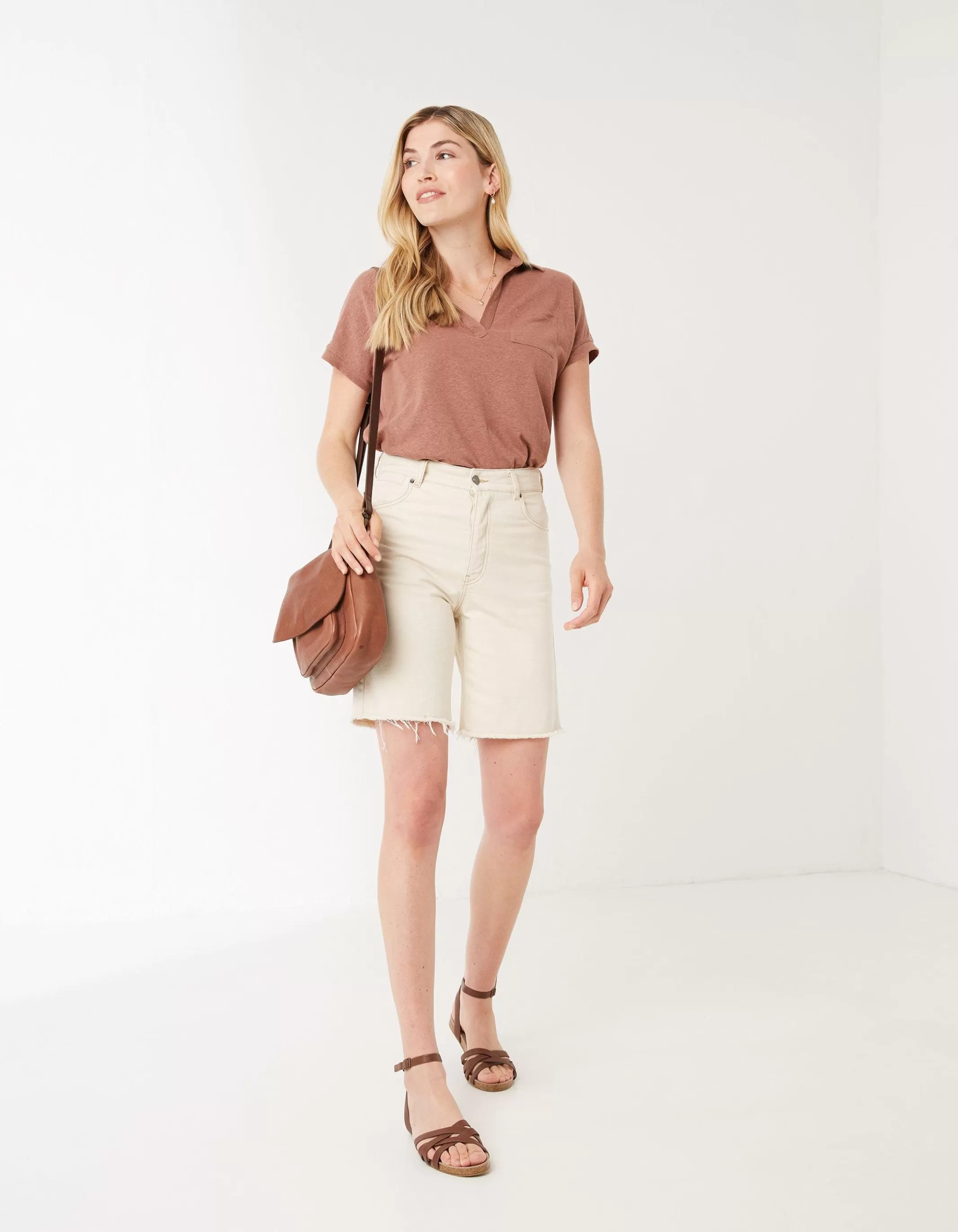 Online FatFace Fleet Bermuda Shorts Ecru