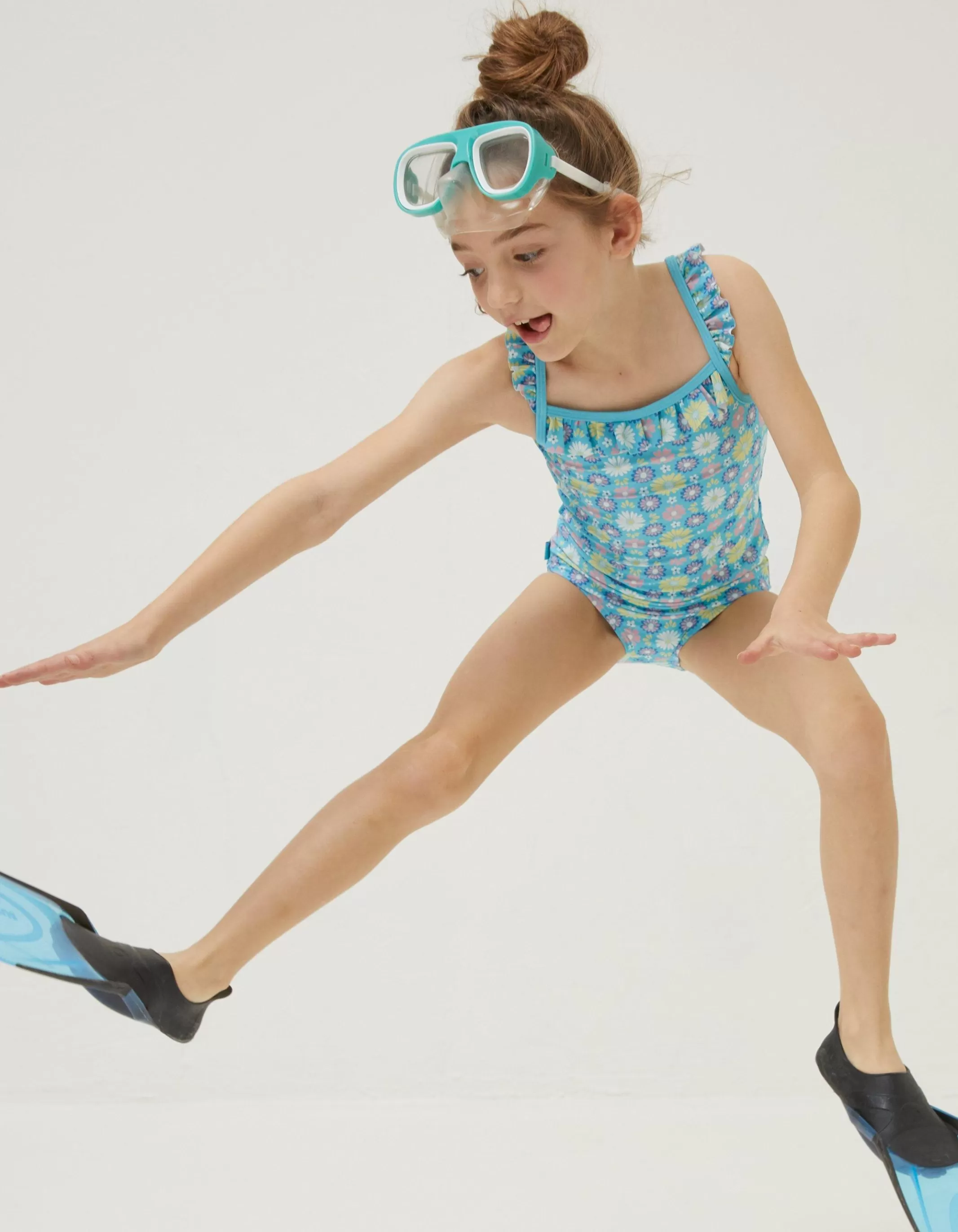 Discount FatFace Floral Tankini Sage Green