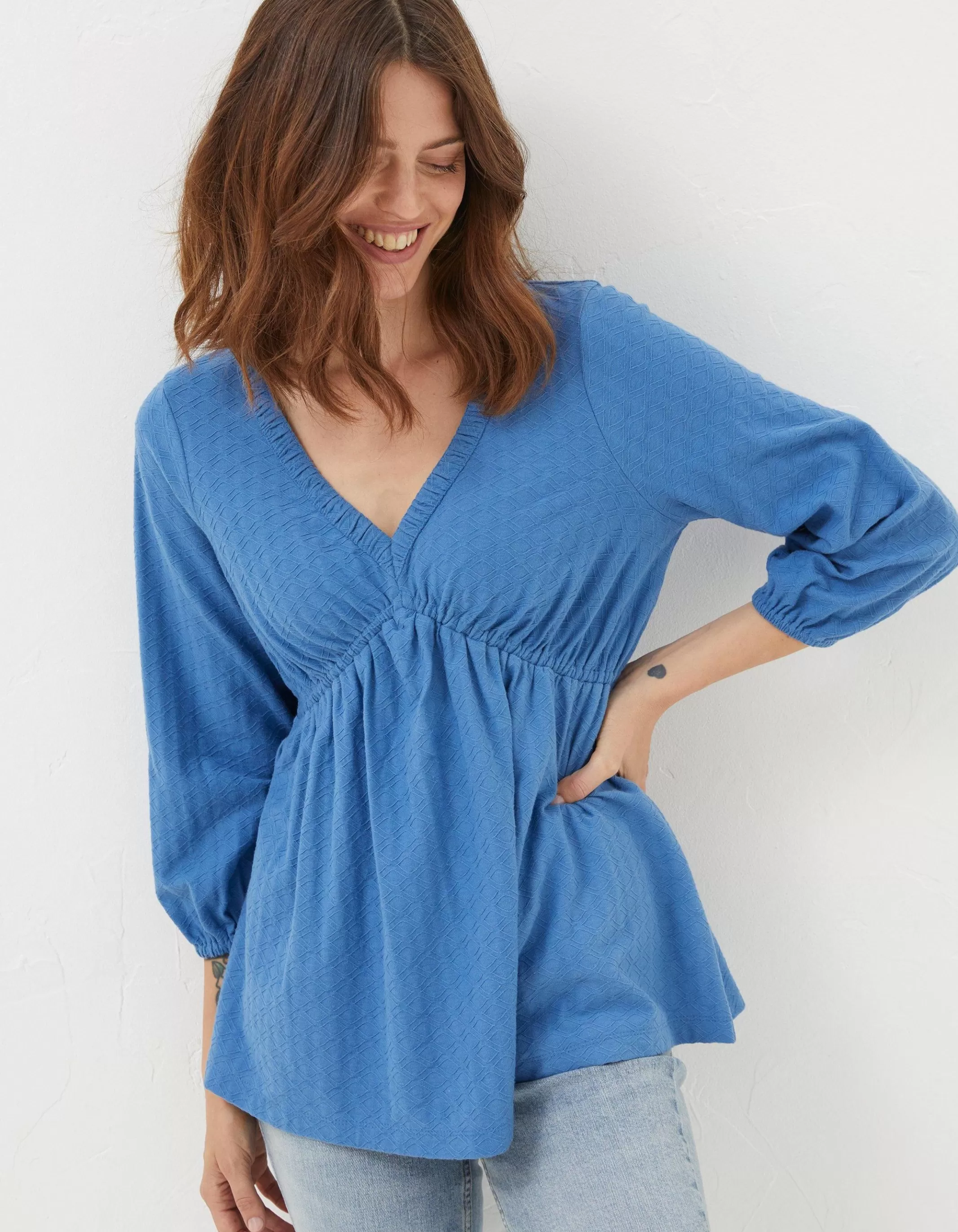 Cheap FatFace Francesca Top Blue