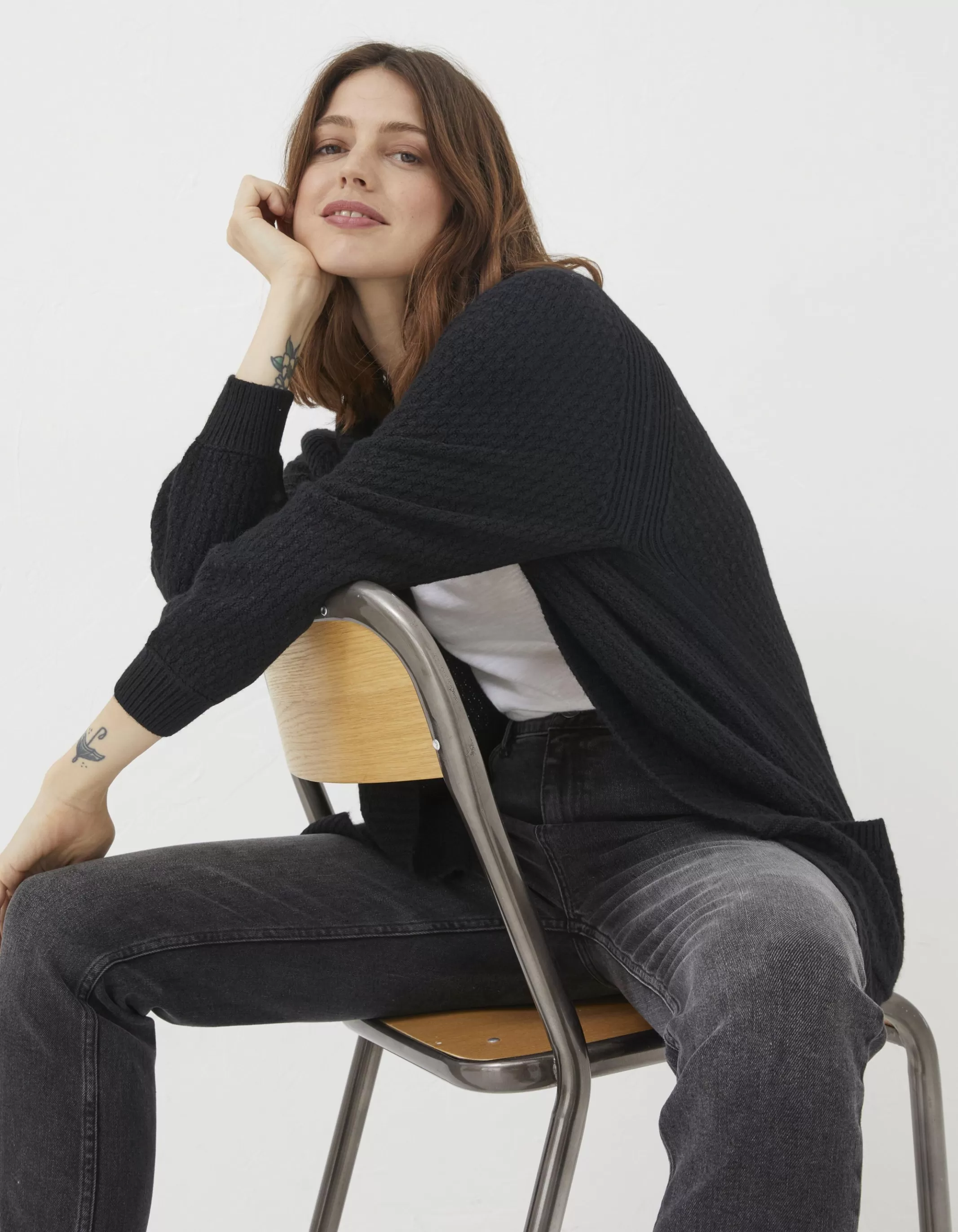Fashion FatFace Hannah Edge To Edge Cardigan Black
