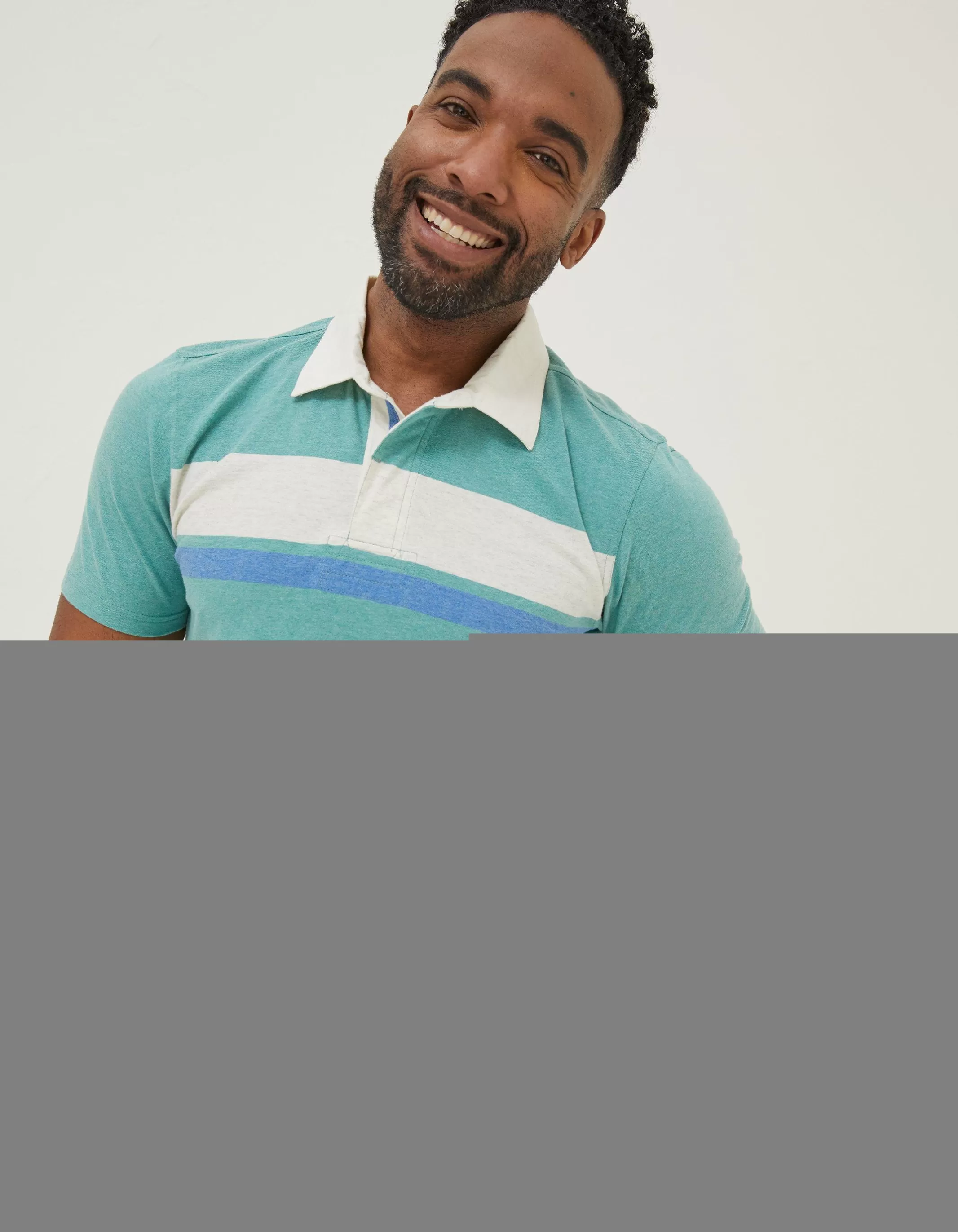 Outlet FatFace Hastings Chest Stripe Polo Light Teal