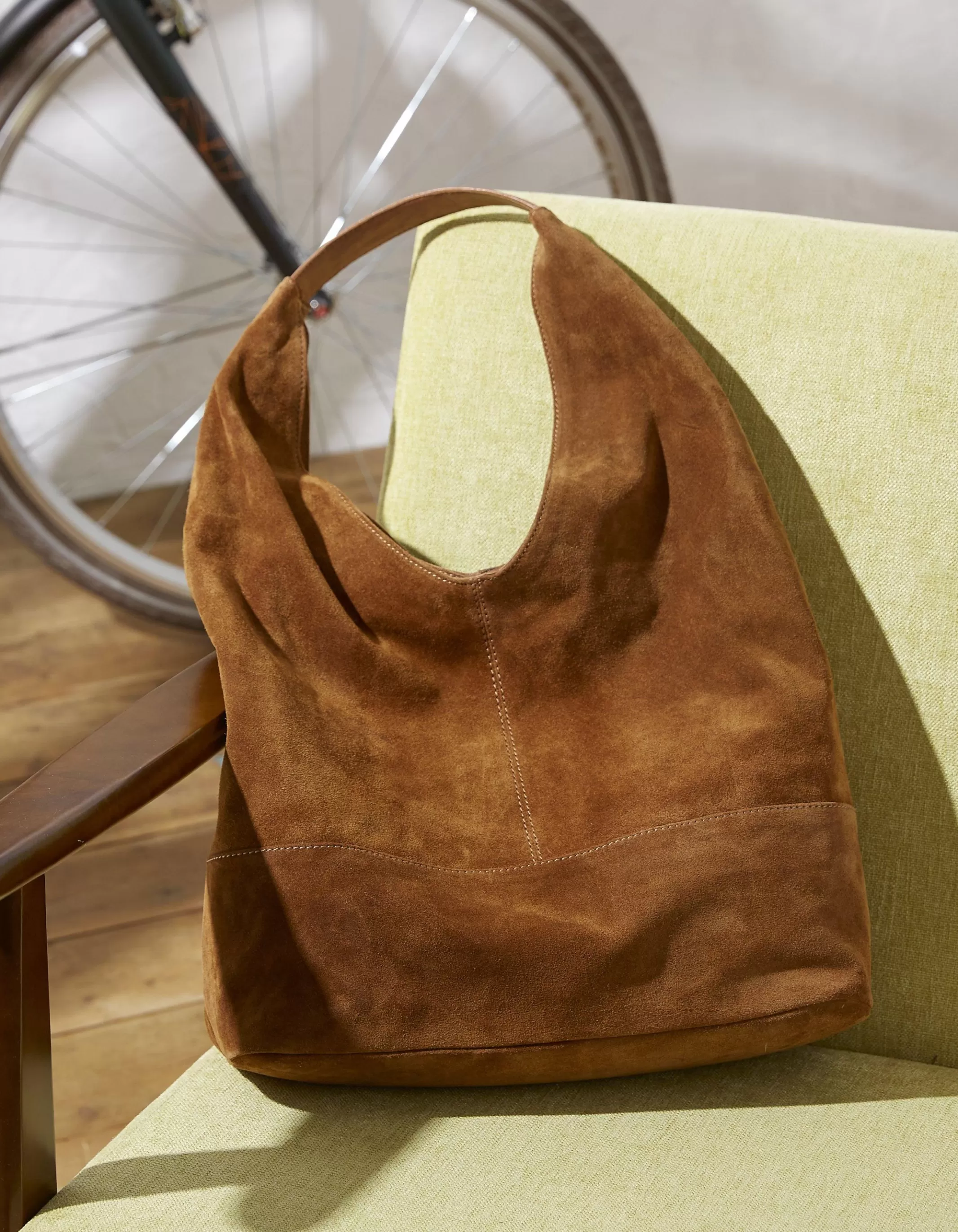 New FatFace Hattie Scoop Hobo Bag Tan