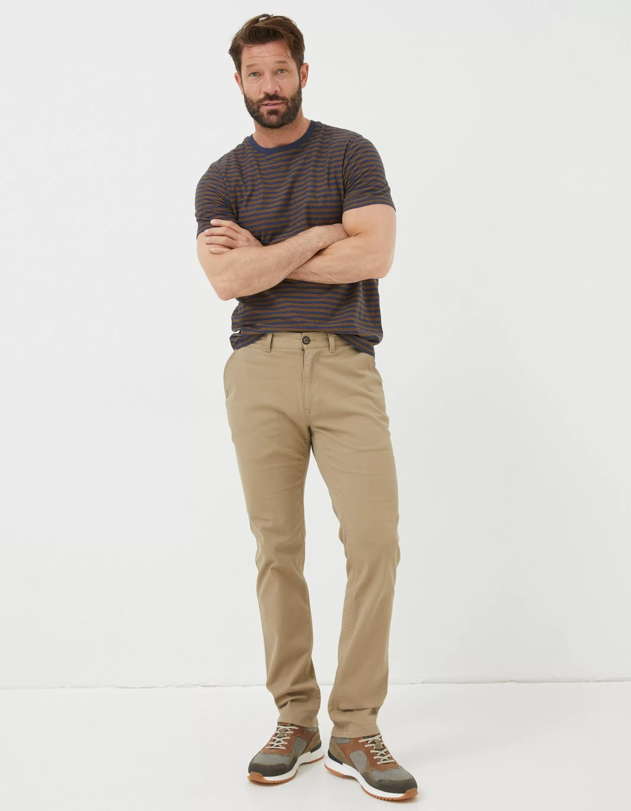 Flash Sale FatFace Heyshott Slim Textured Chinos Dark Stone