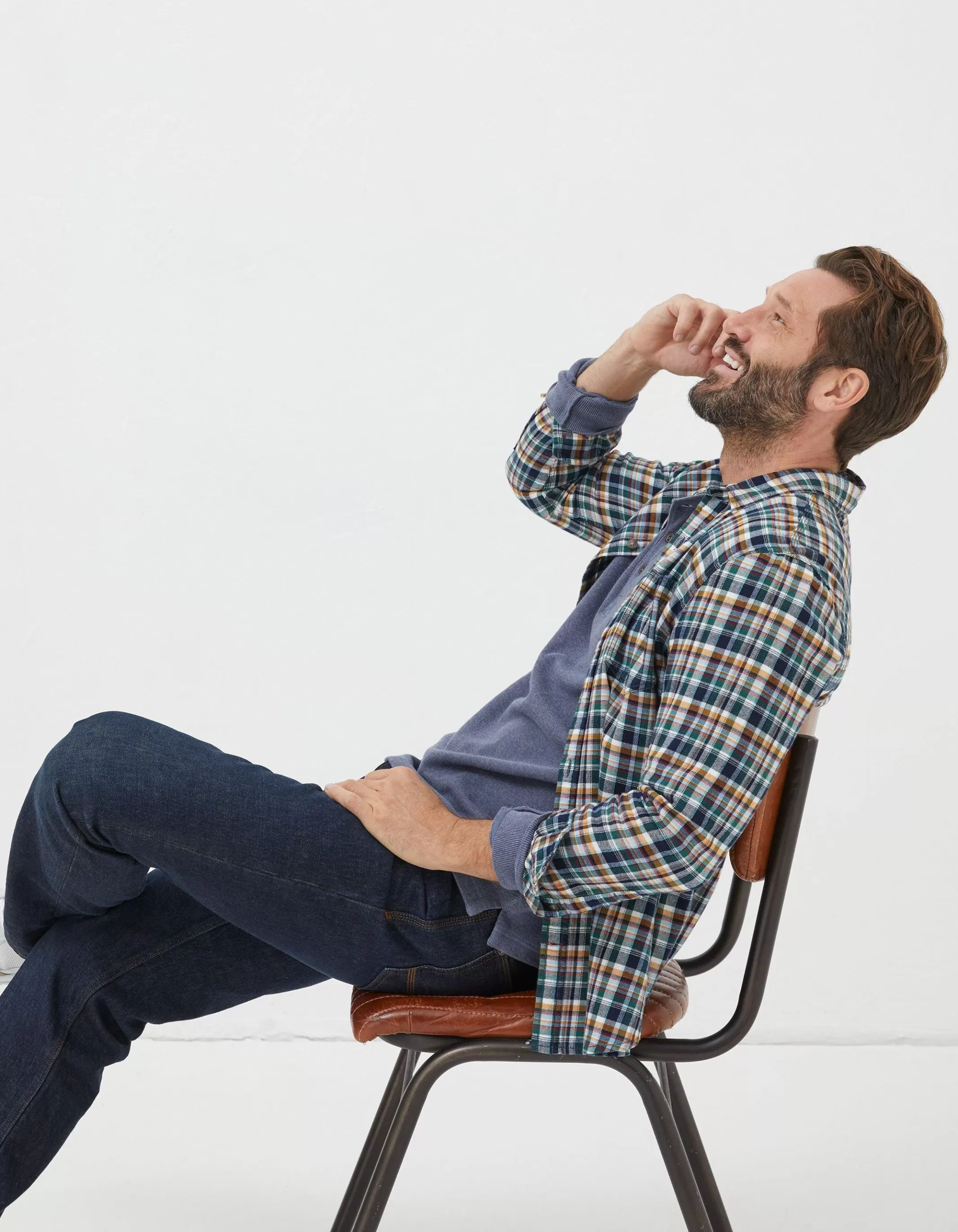 Online FatFace Highbury Check Shirt Blue