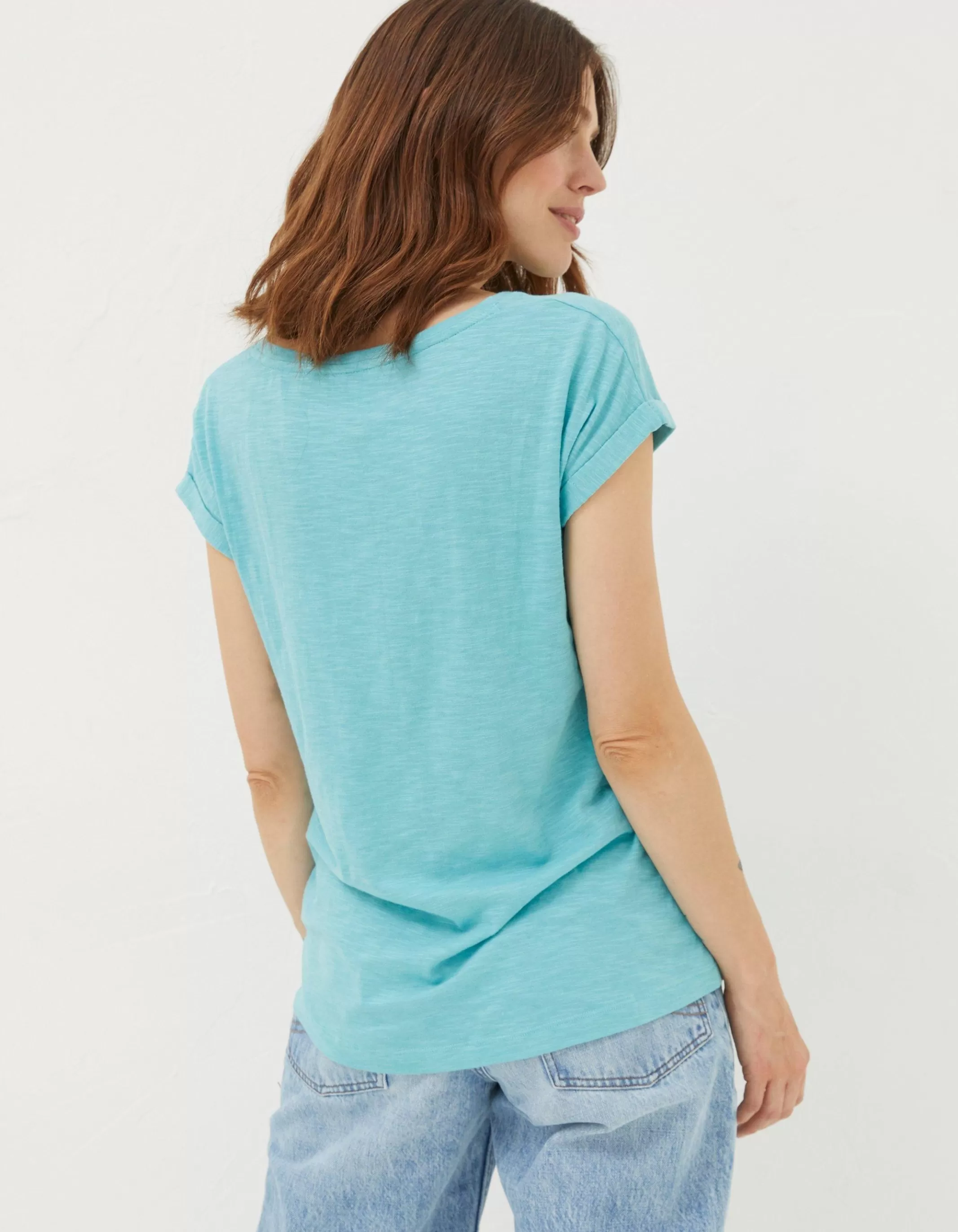 Cheap FatFace Ivy Tee Teal Blue