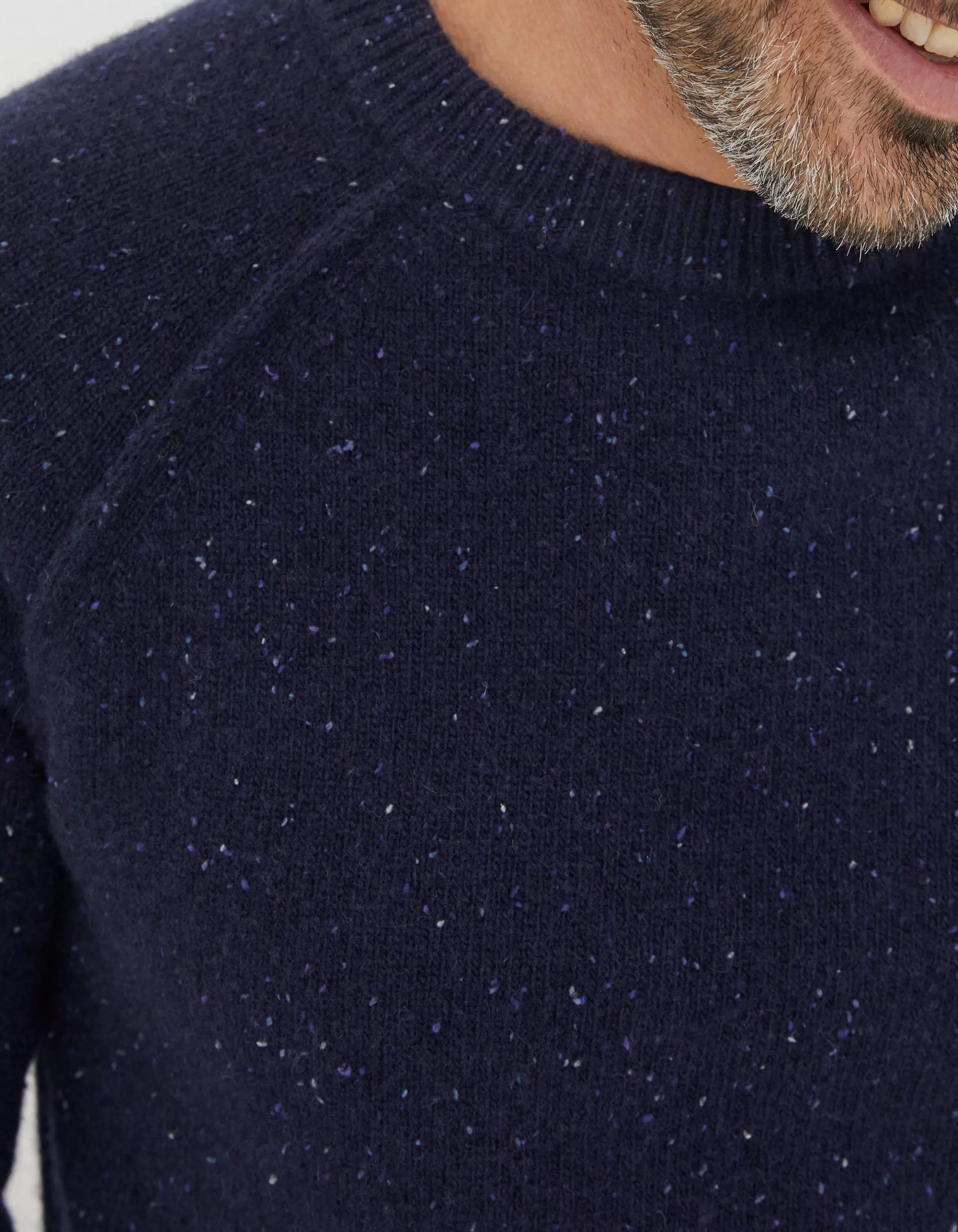 Online FatFace Lambswool Crew Jumper Navy