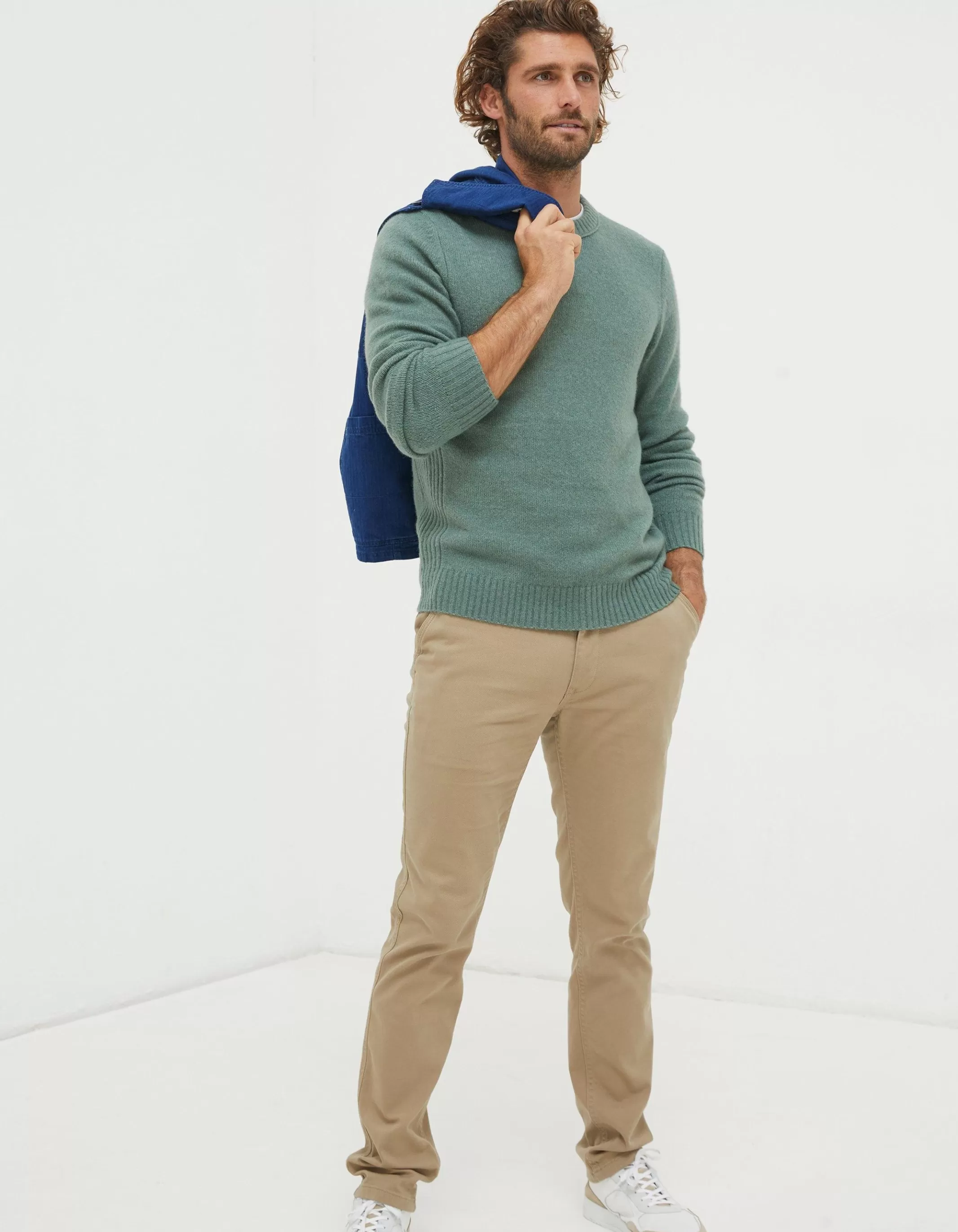 Store FatFace Lewes Crew Jumper Sage Green