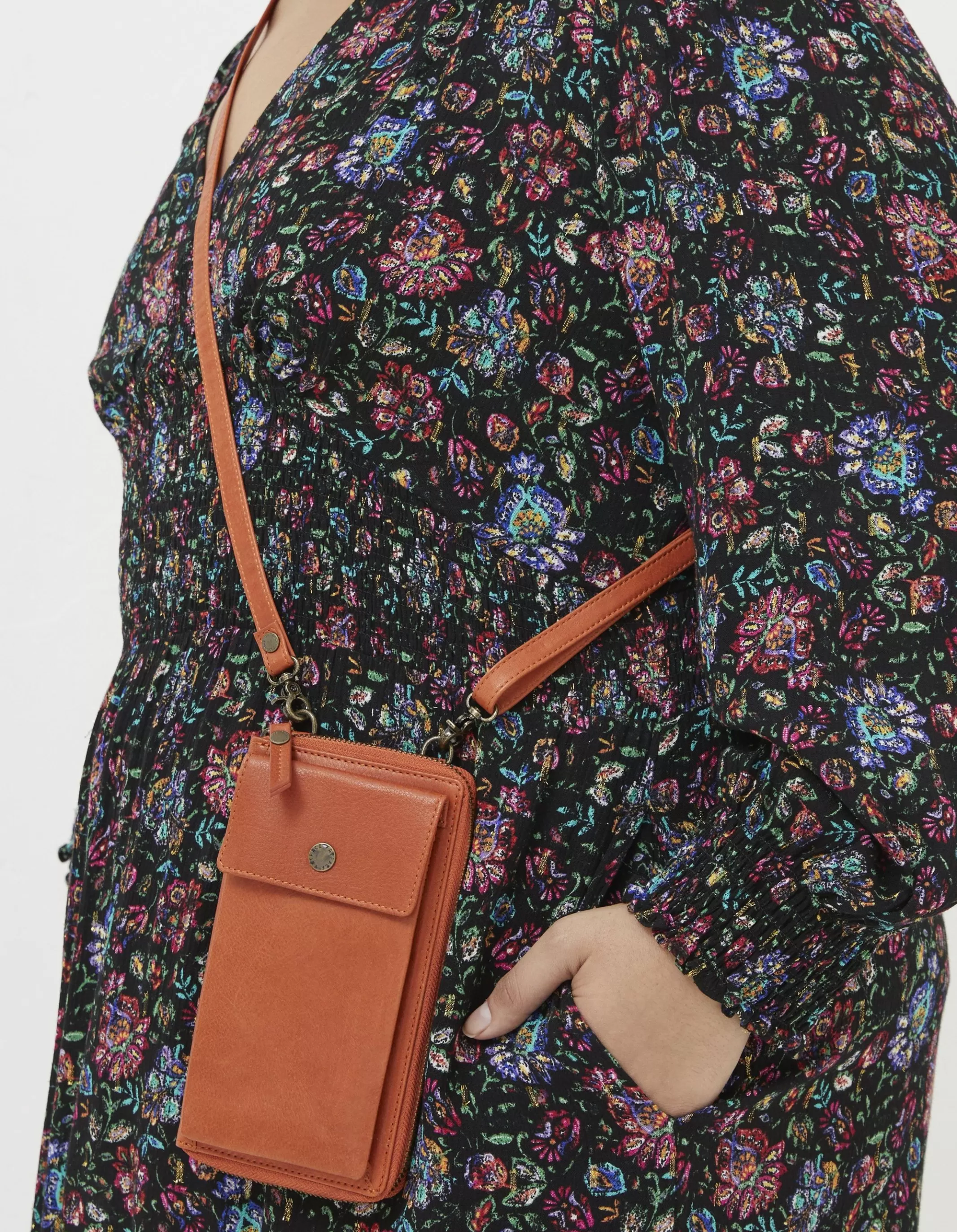 Cheap FatFace Louisa Phone Purse Orange