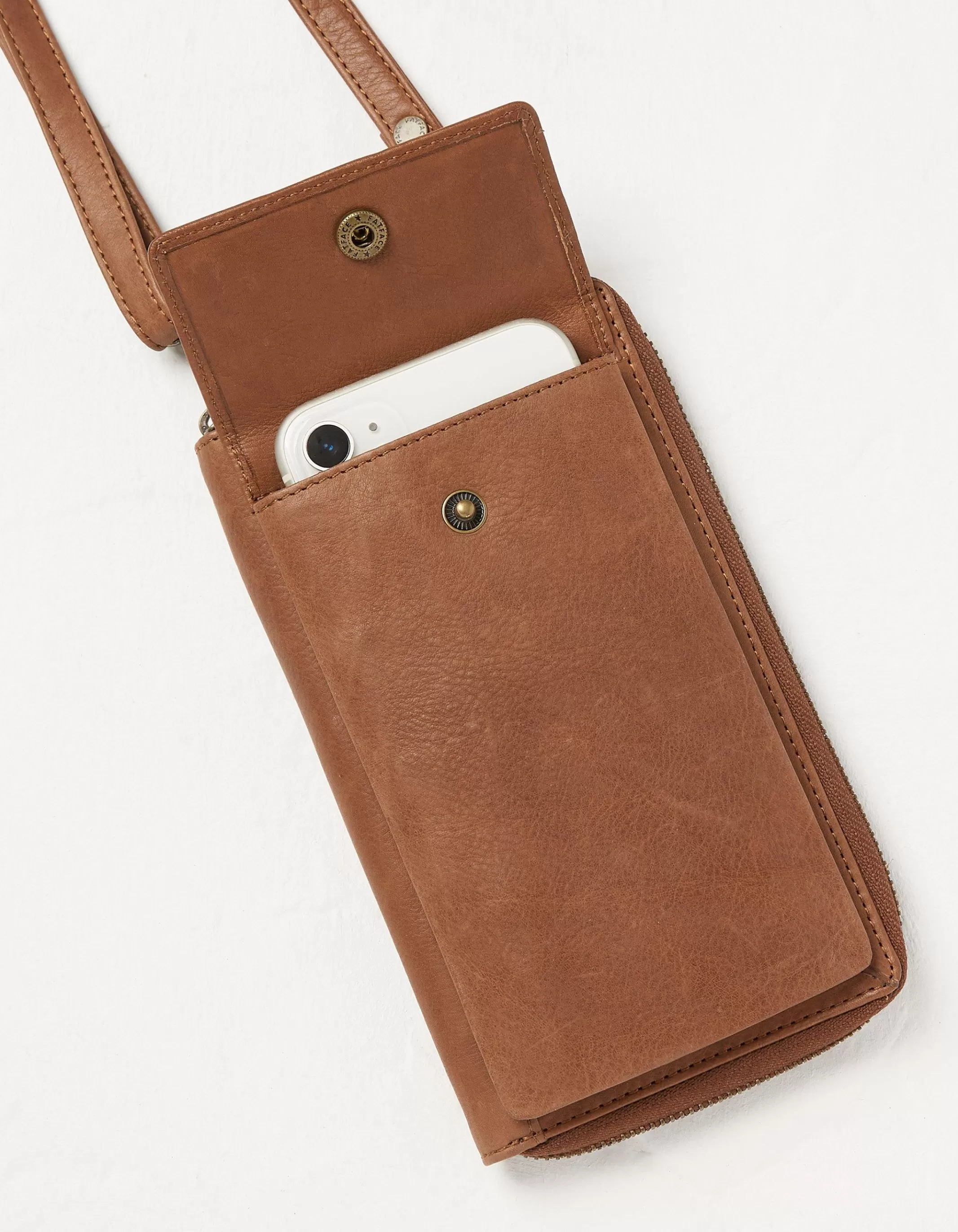 Shop FatFace Louisa Purse Phone Bag Tan