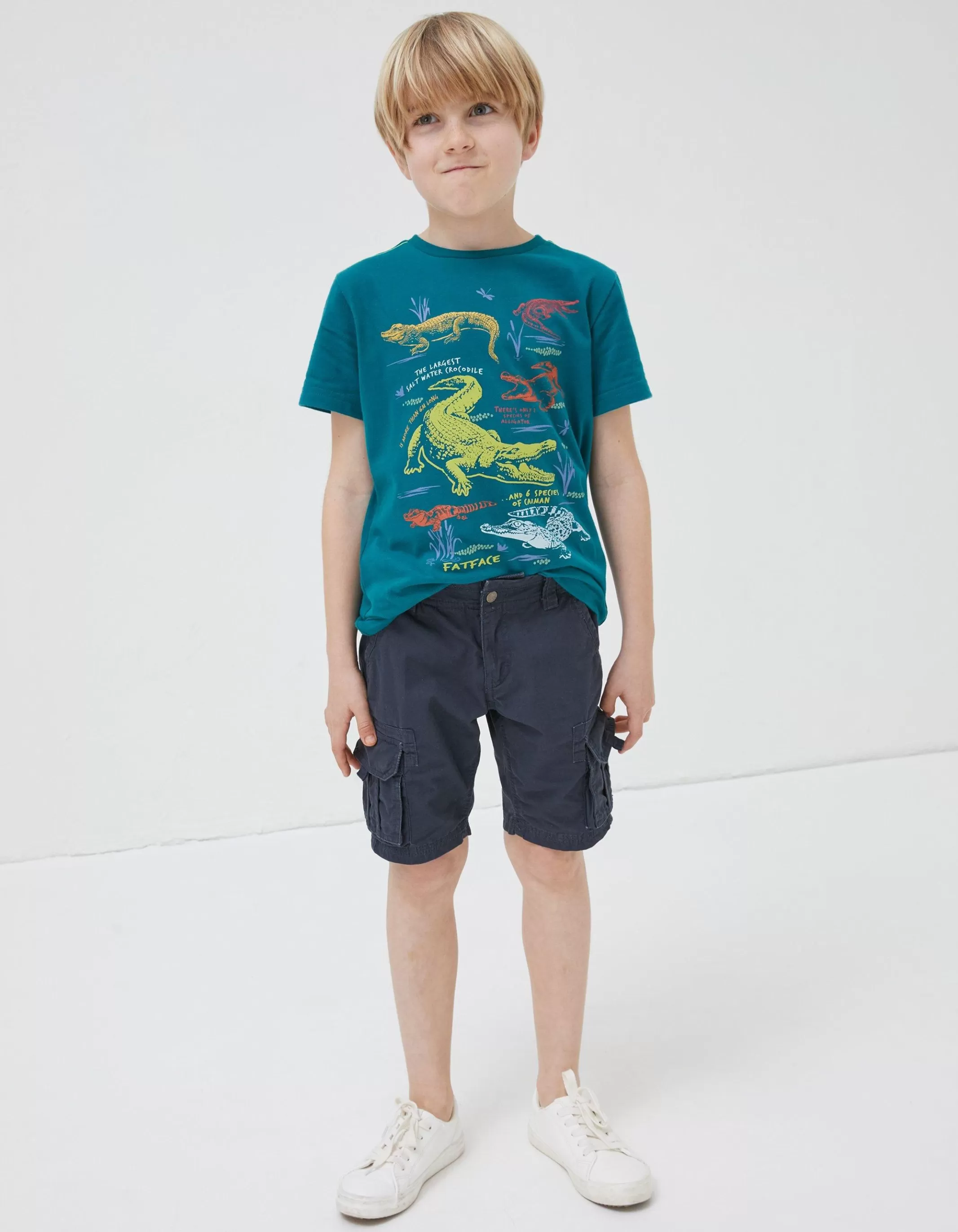 Online FatFace Lulworth Cargo Shorts Washed Navy