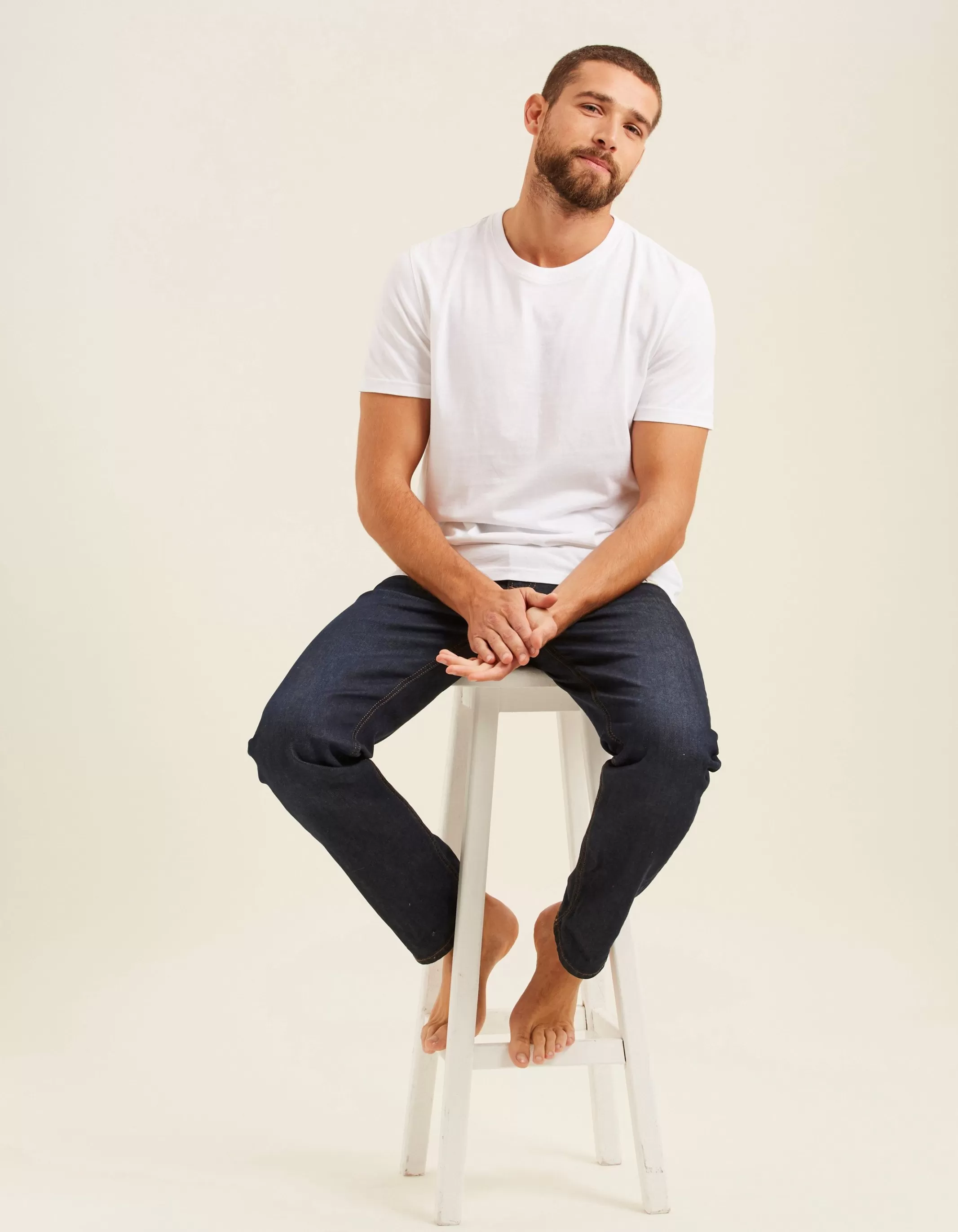 Hot FatFace Lulworth Crew Neck T-Shirt White