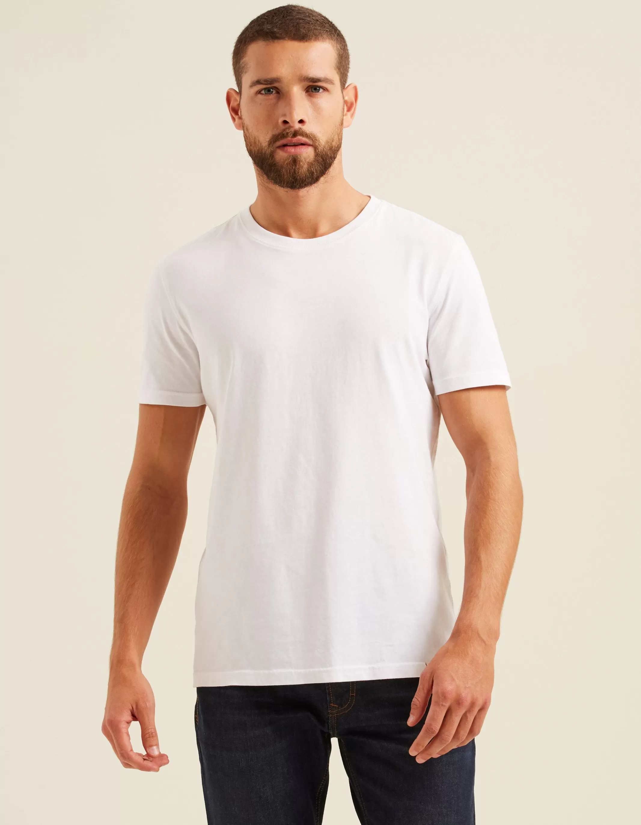 Hot FatFace Lulworth Crew Neck T-Shirt White